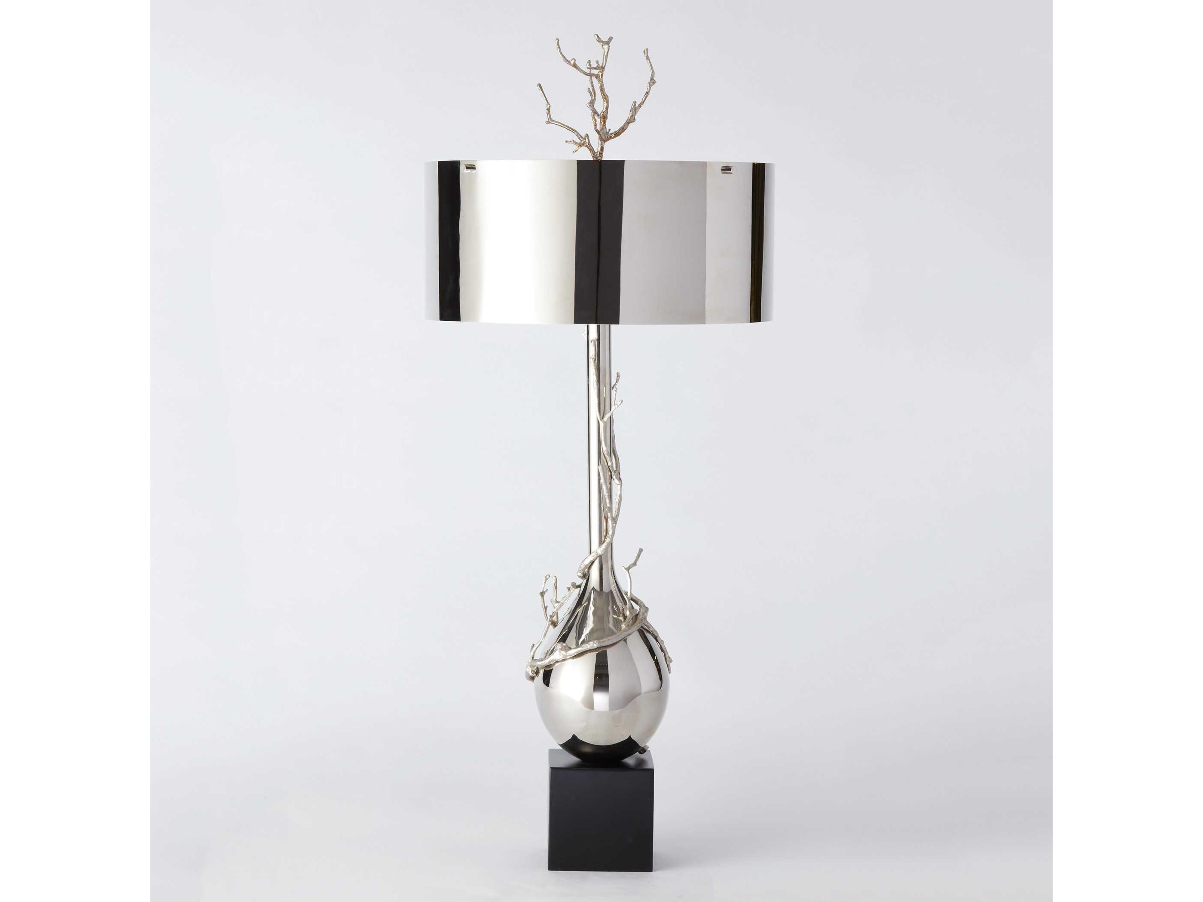 Twig Bulb Nickel Buffet Lamp