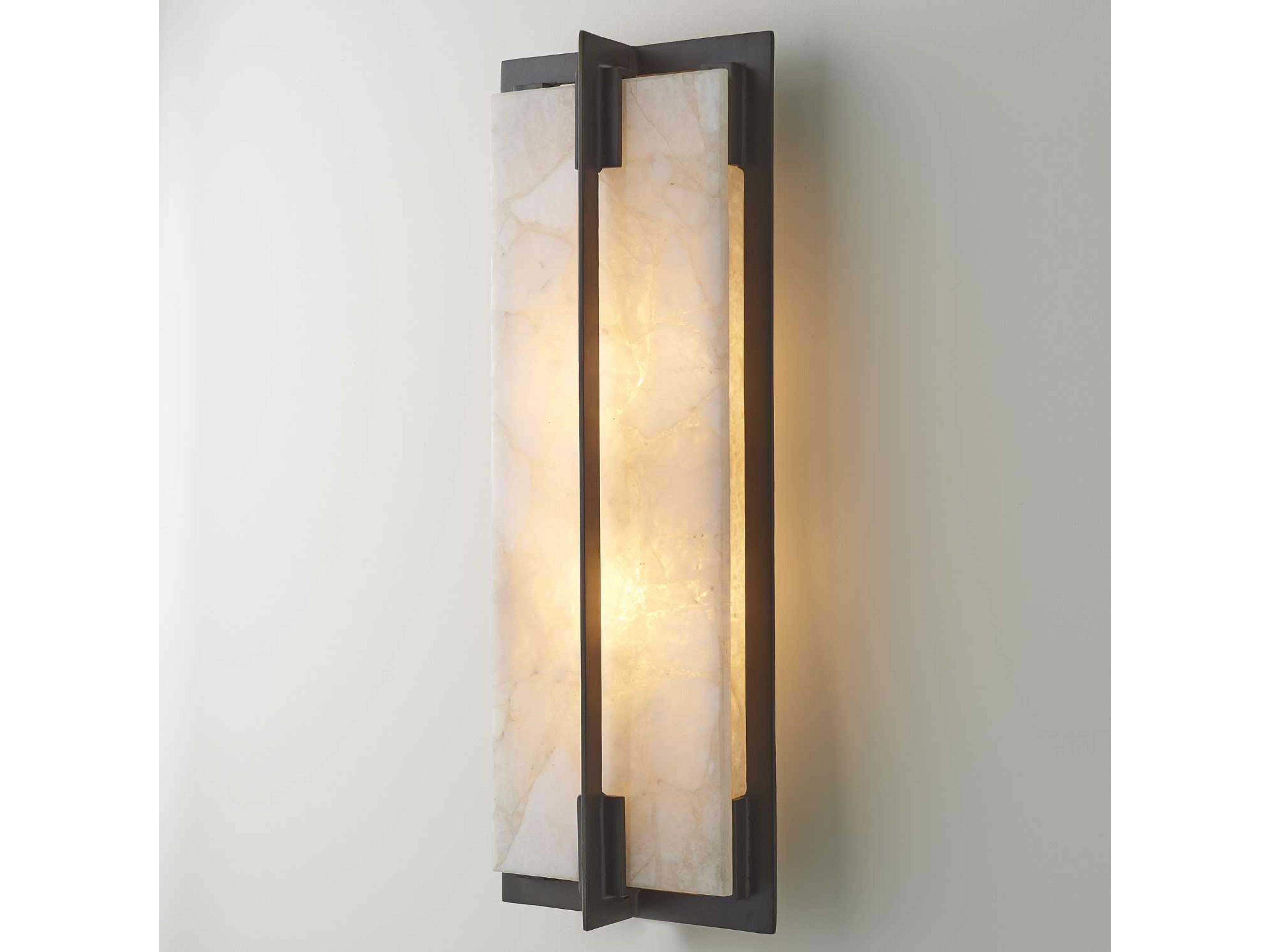 2-Light Bronze White Powder Coated Wall Sconce