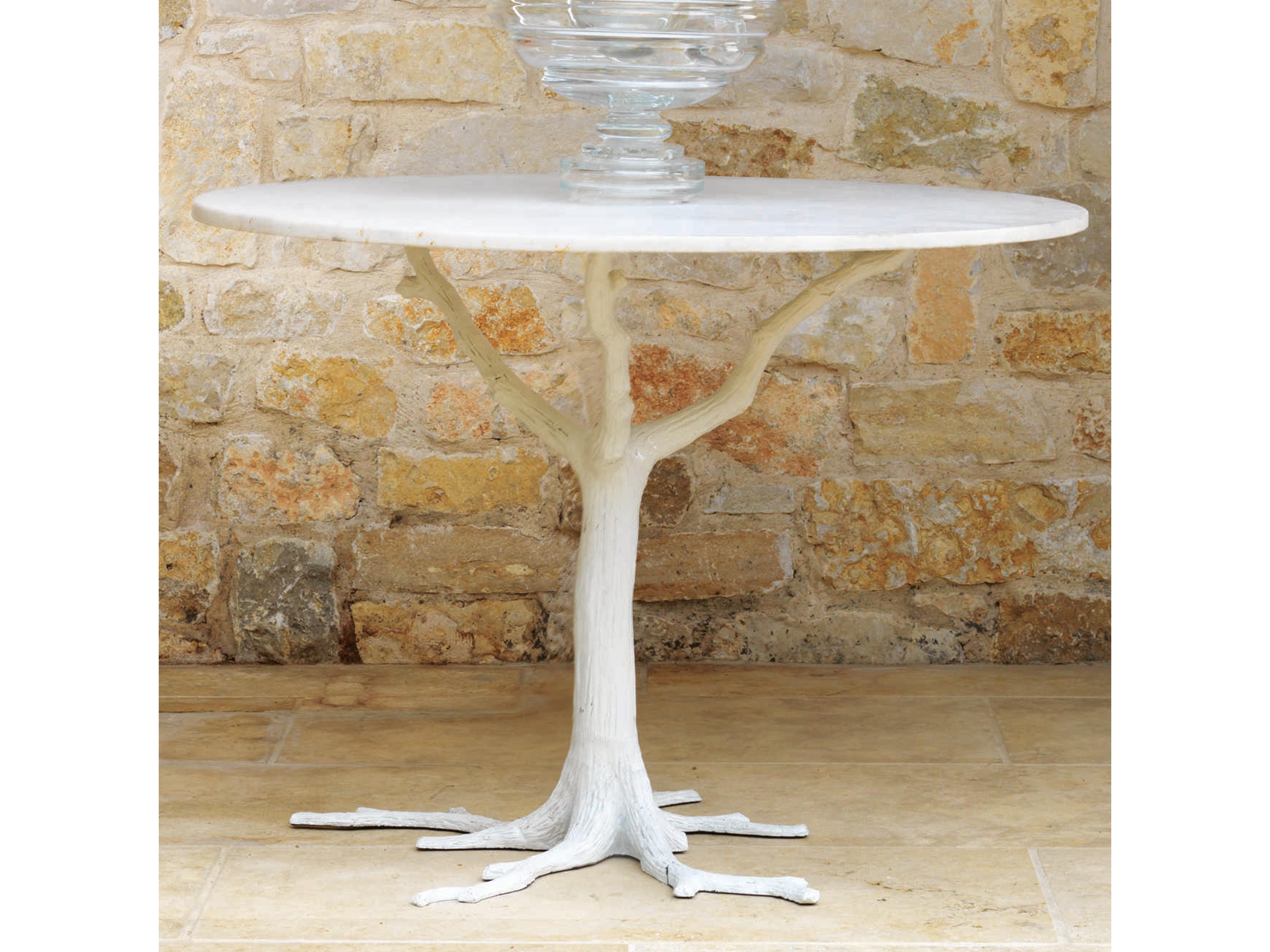 White Round Marble Dining Table