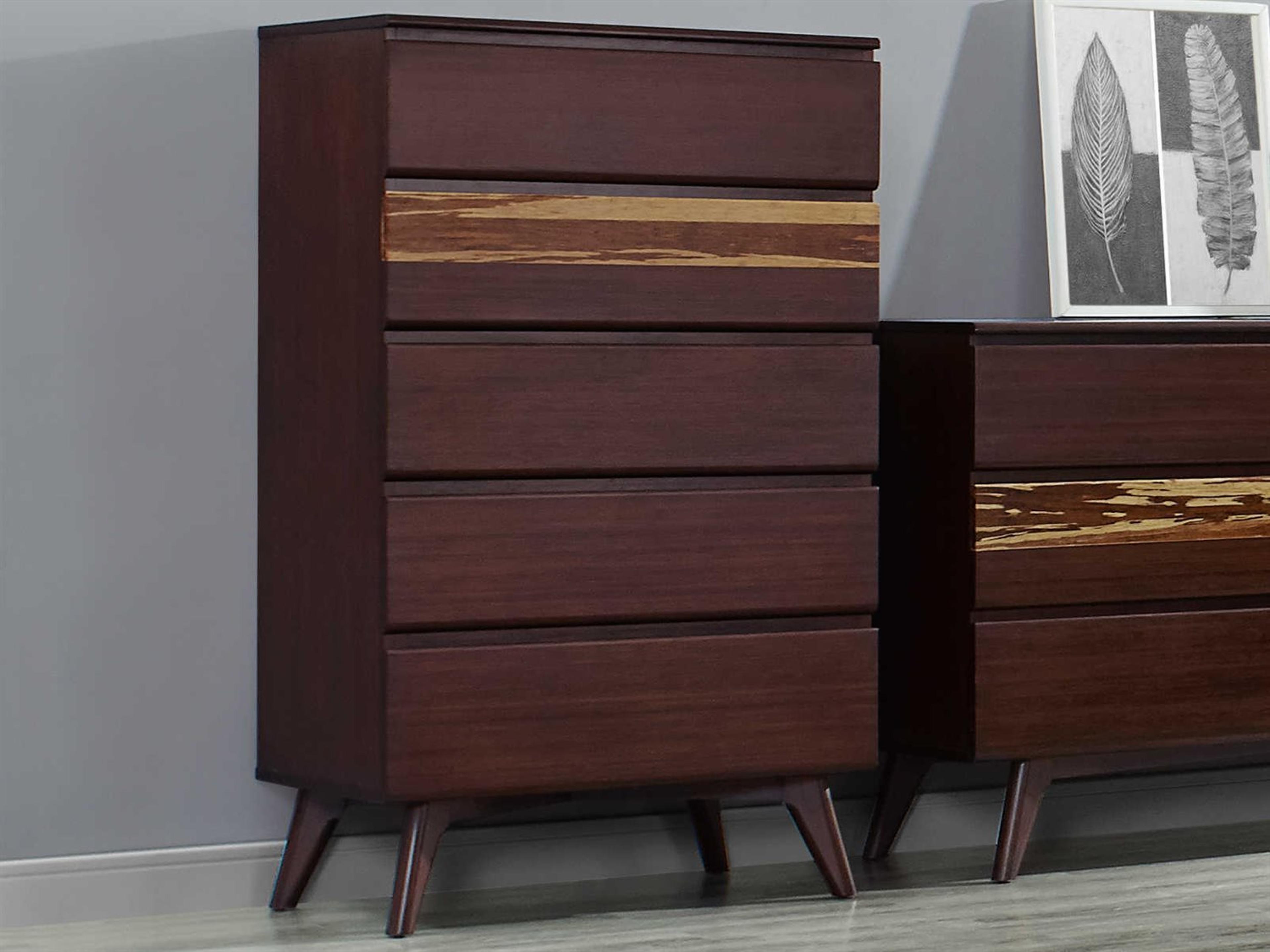 Greenington Azara 5-Drawers Sable Brown Bamboo Wood Accent Chest