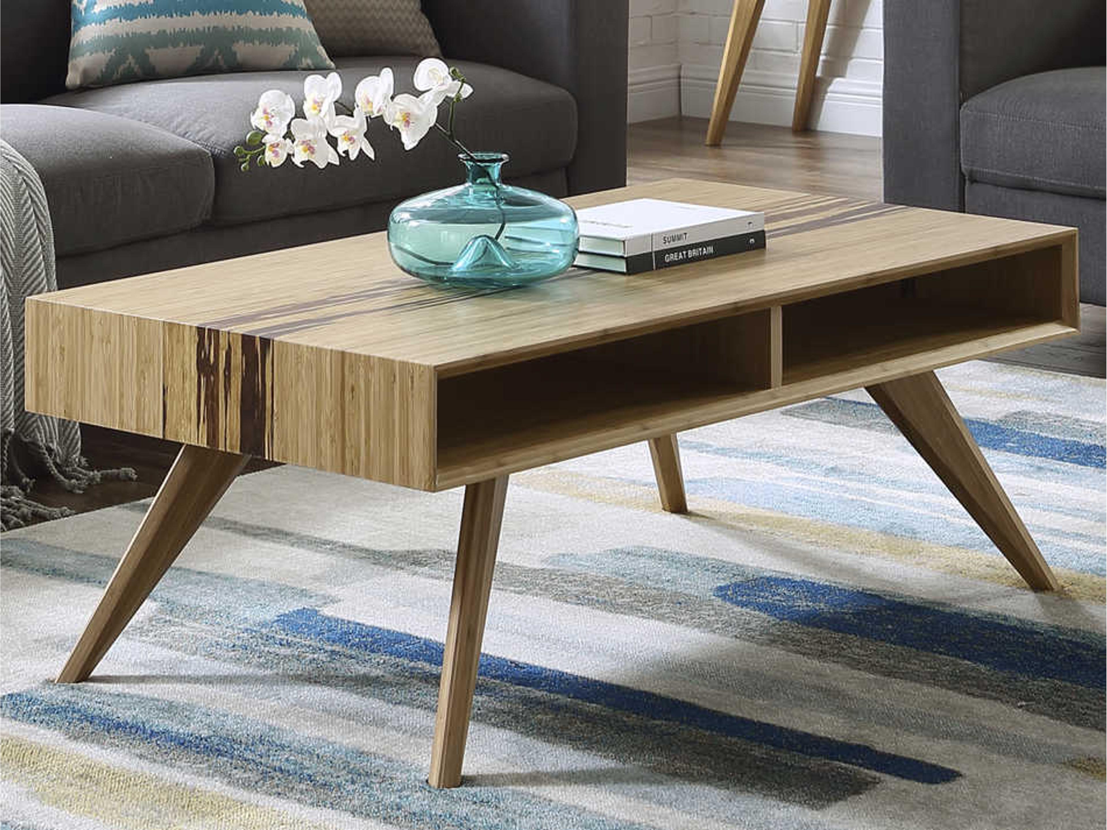 Greenington Azara Rectangular Wood Caramelized exotic Tiger Coffee Table