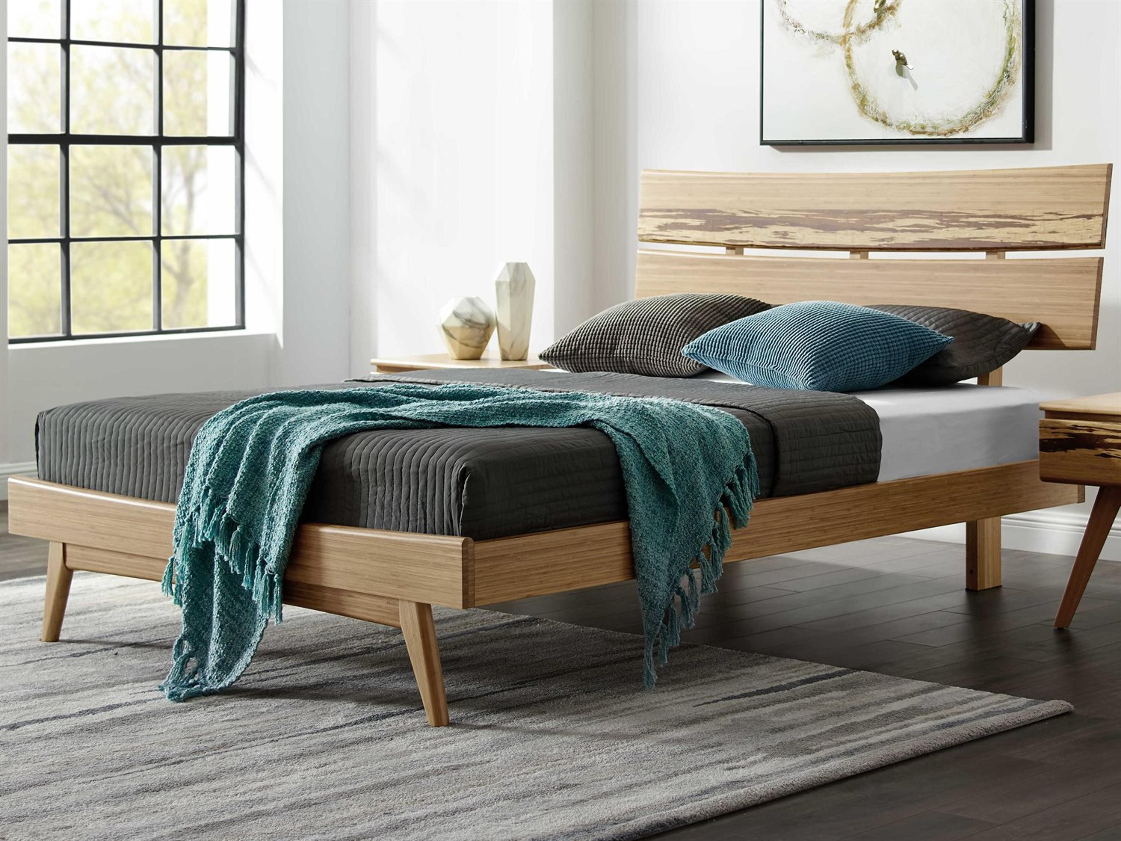 Greenington Azara Caramelized Beige Bamboo Wood King Panel Bed