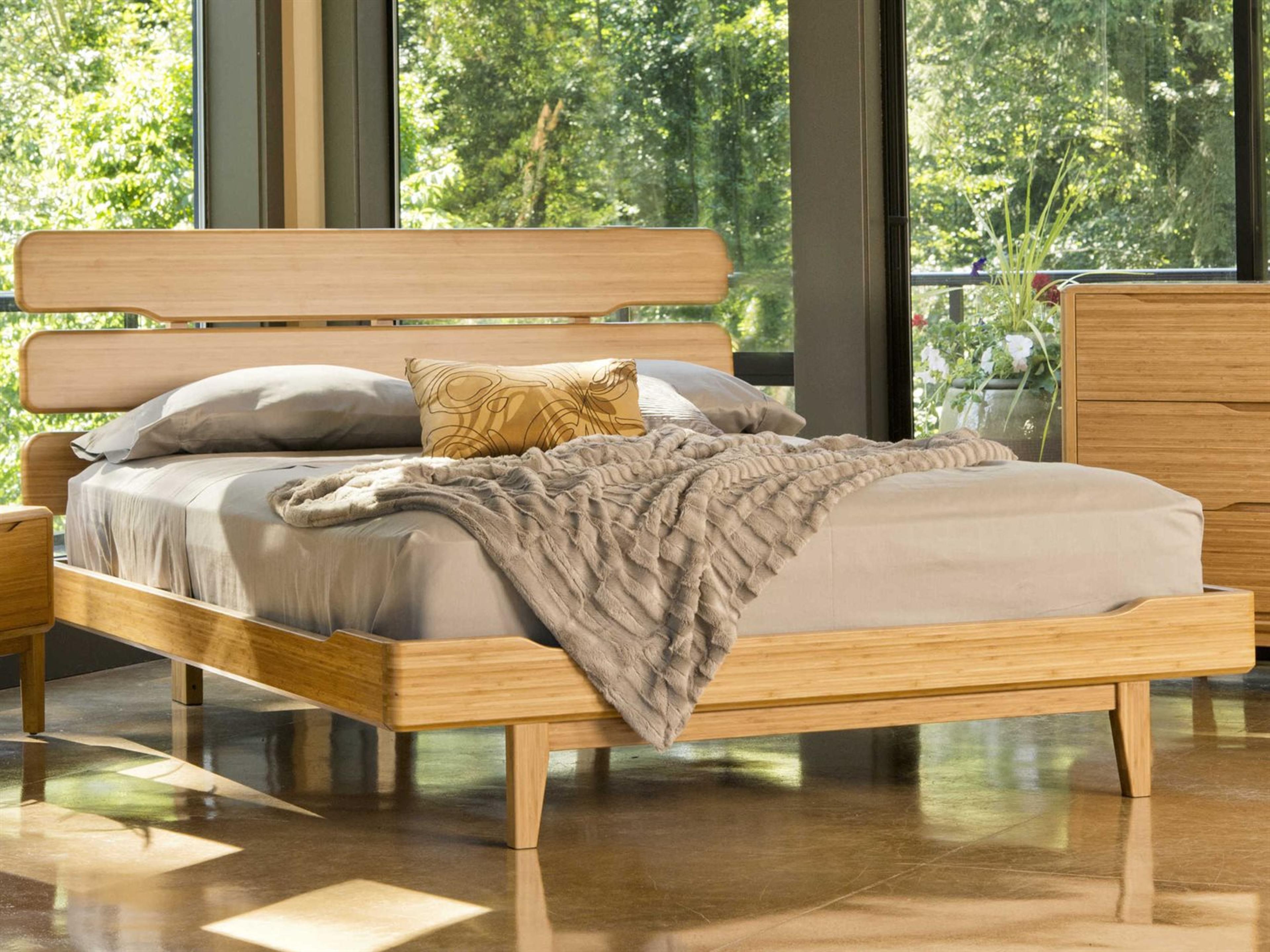 Greenington Currant Caramelized Brown Bamboo Wood Queen Platform Bed