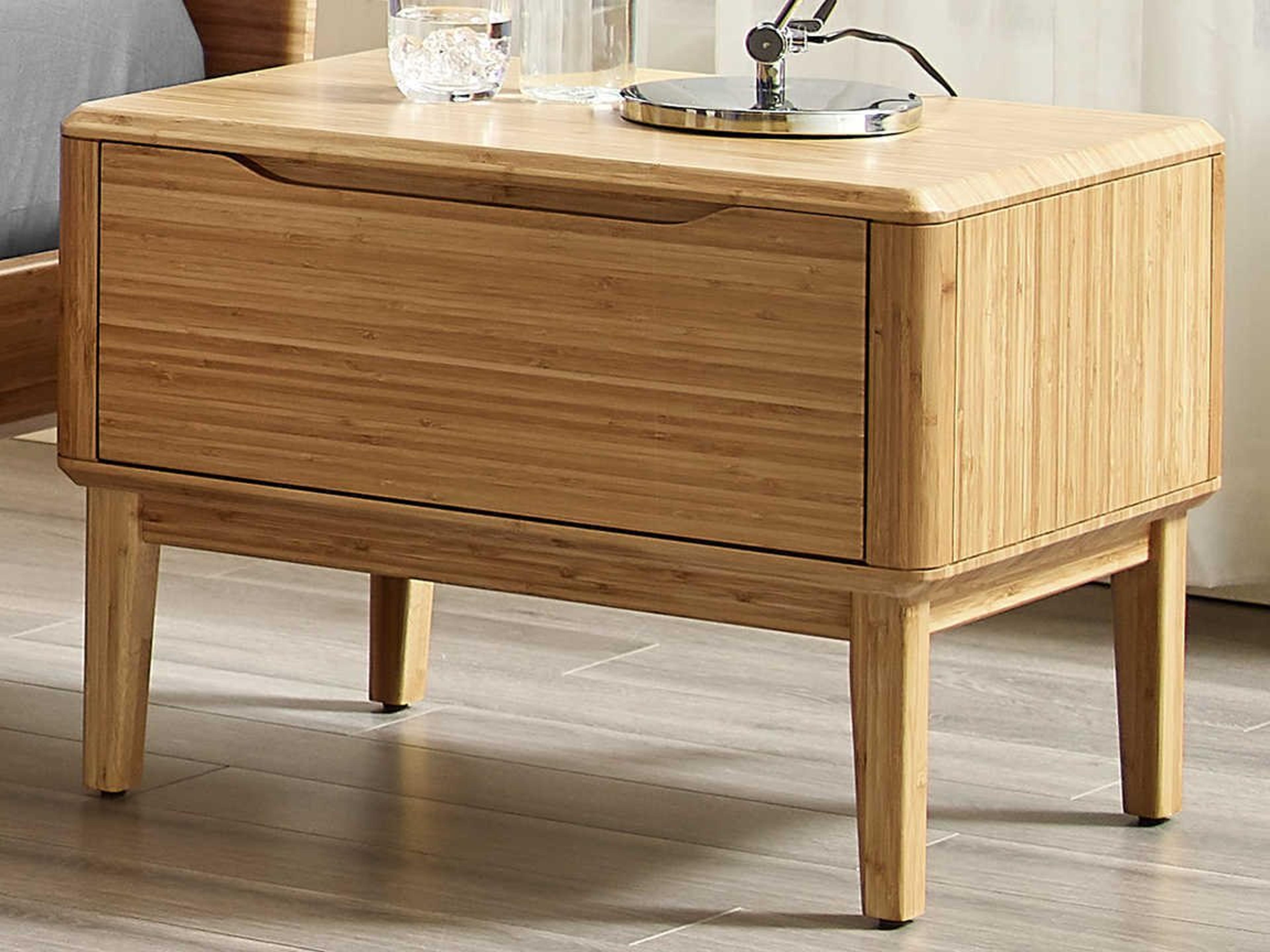 Greenington Currant 1-Drawer Brown Bamboo Wood Nightstand
