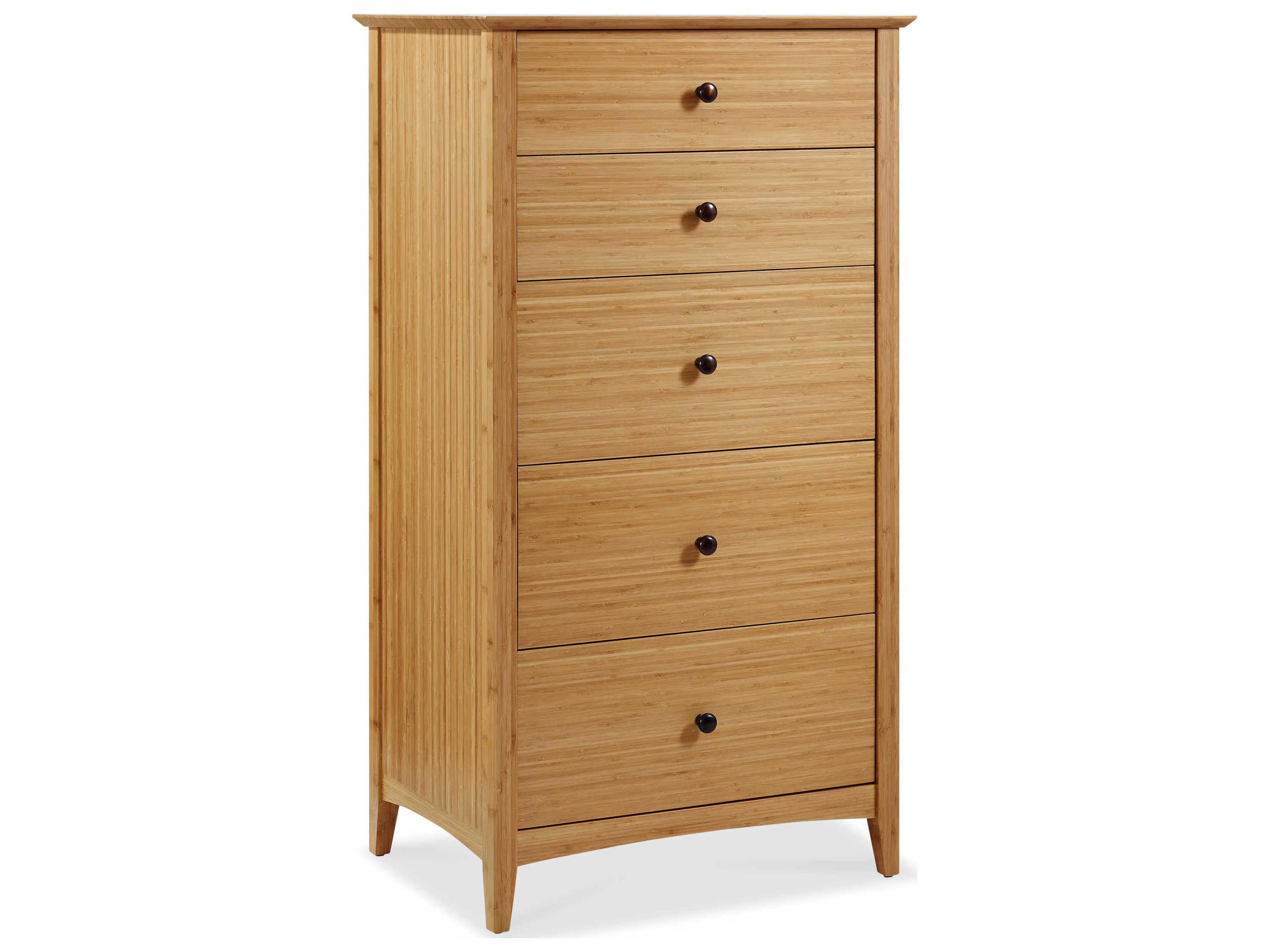 Willow Five Drawer Chest in Caramelized Bamboo