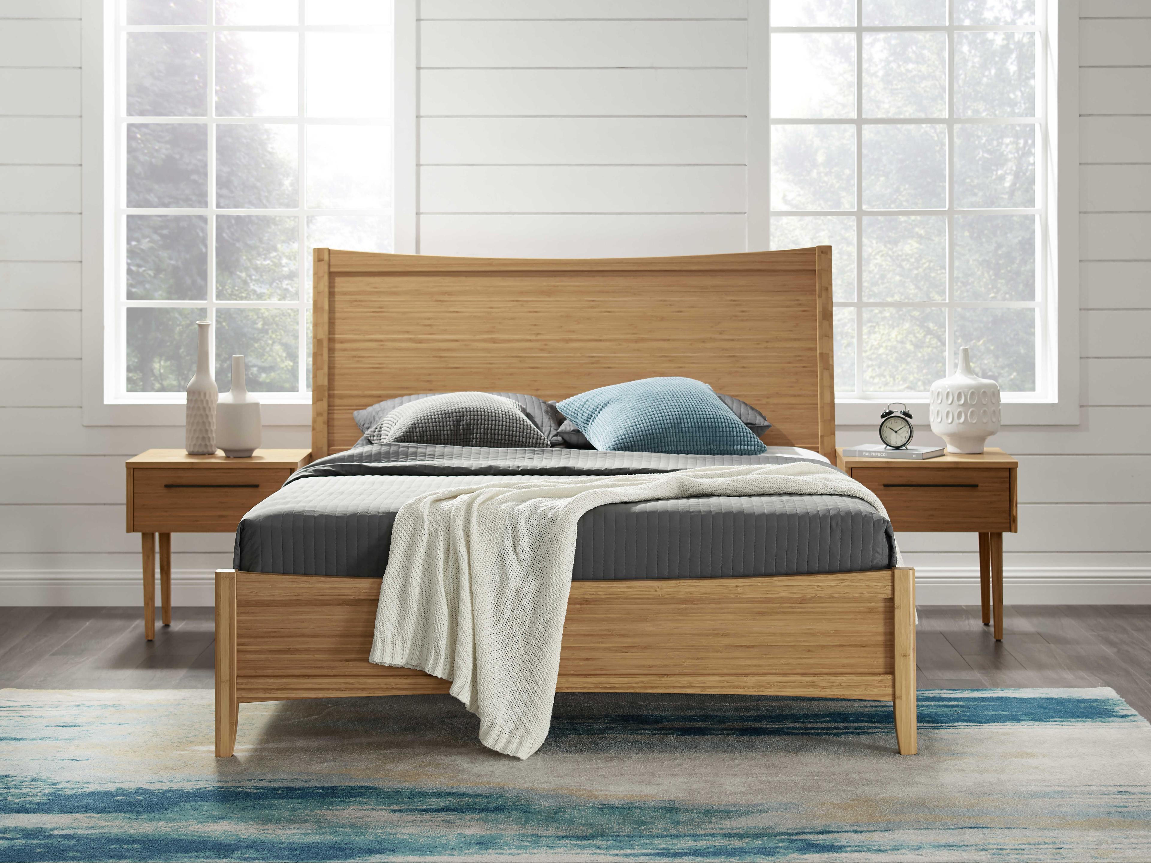 Greenington Eco Ridge By Bamax Caramelized Brown Bamboo Wood Queen Platform Bed