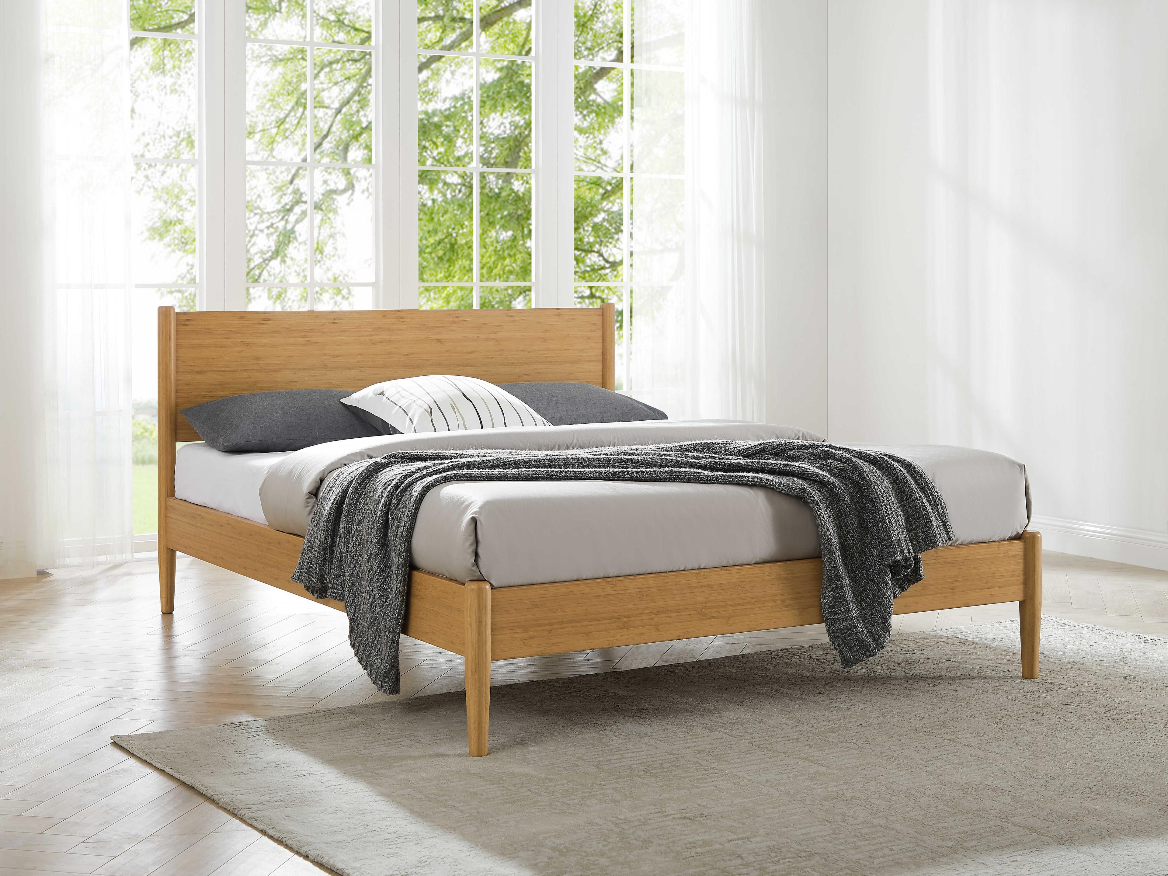 Greenington Eco Ridge Caramelized Brown Bamboo Wood Queen Platform Bed