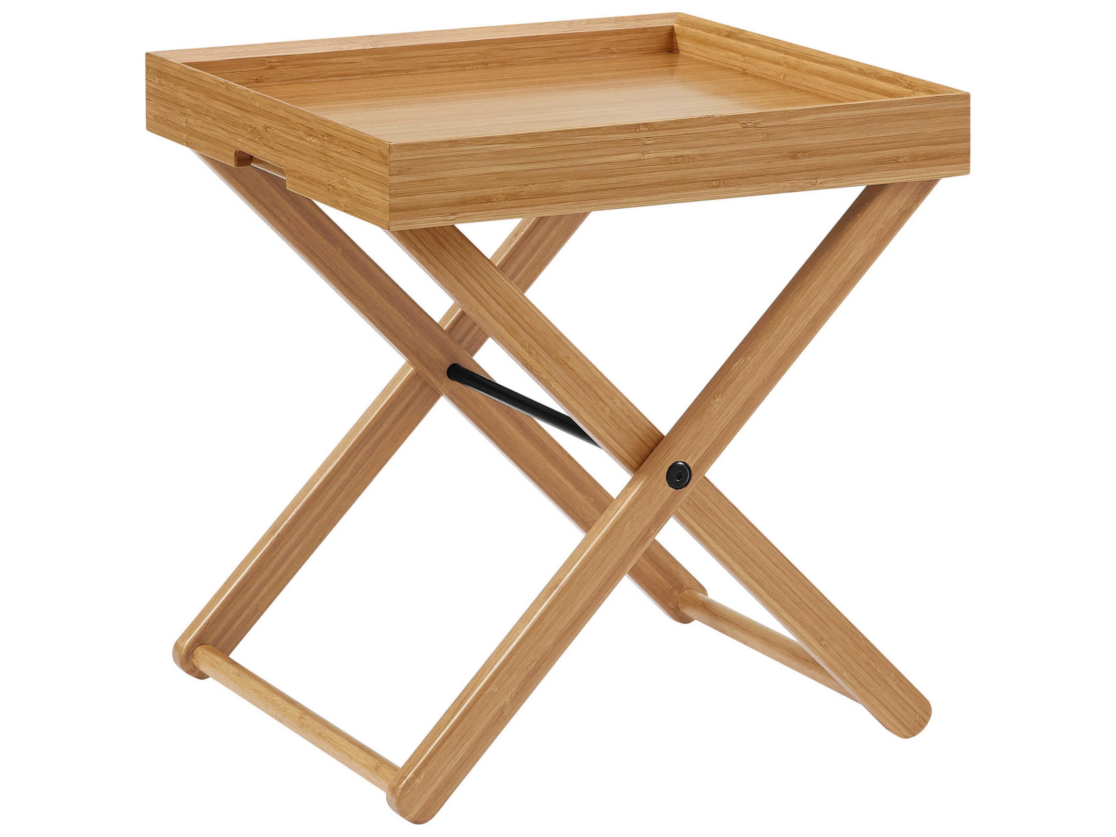 Teline Square Wood Caramelized End Table