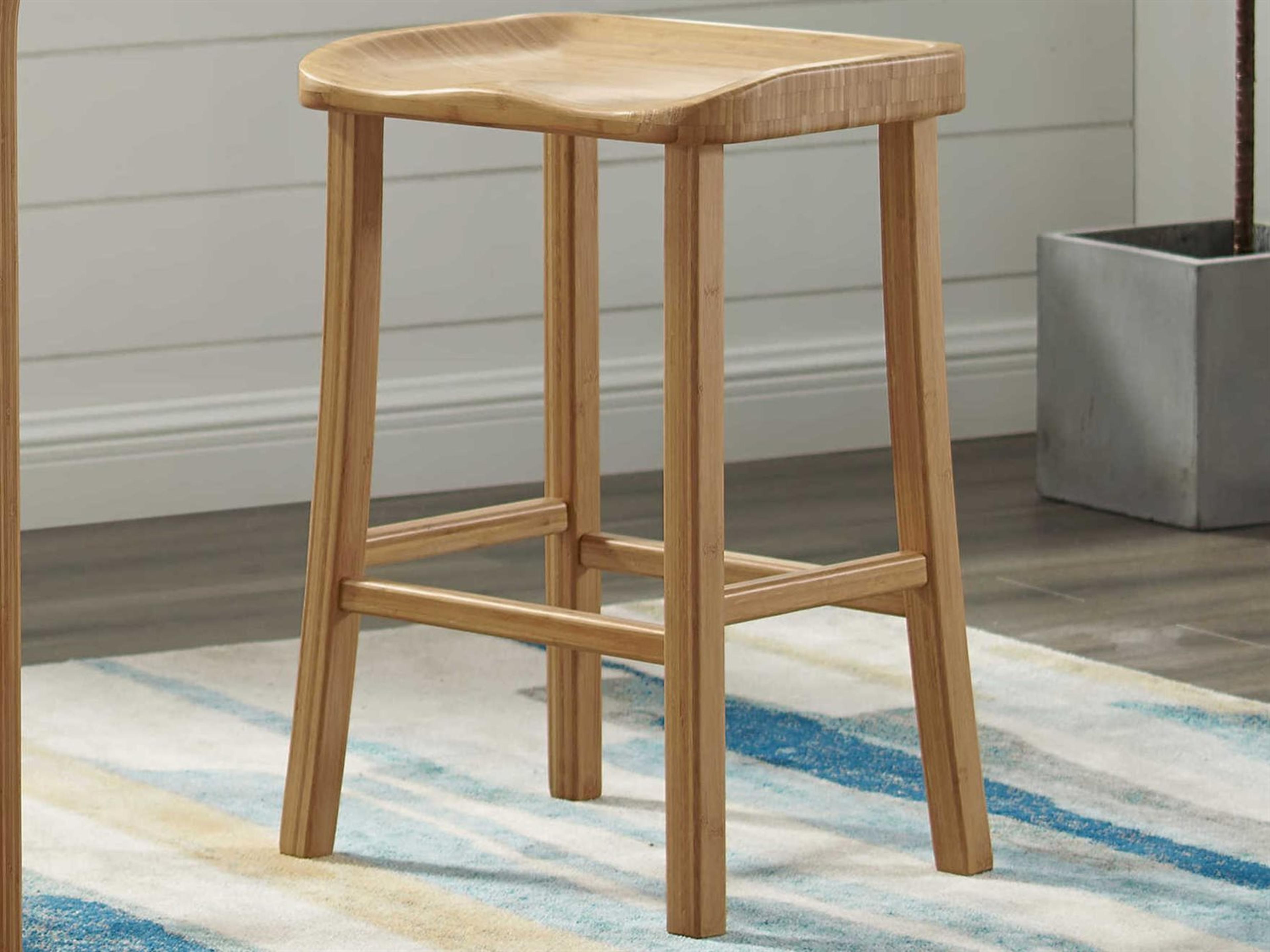 Greenington Tulip Bamboo Wood Caramelized Bar Stool
