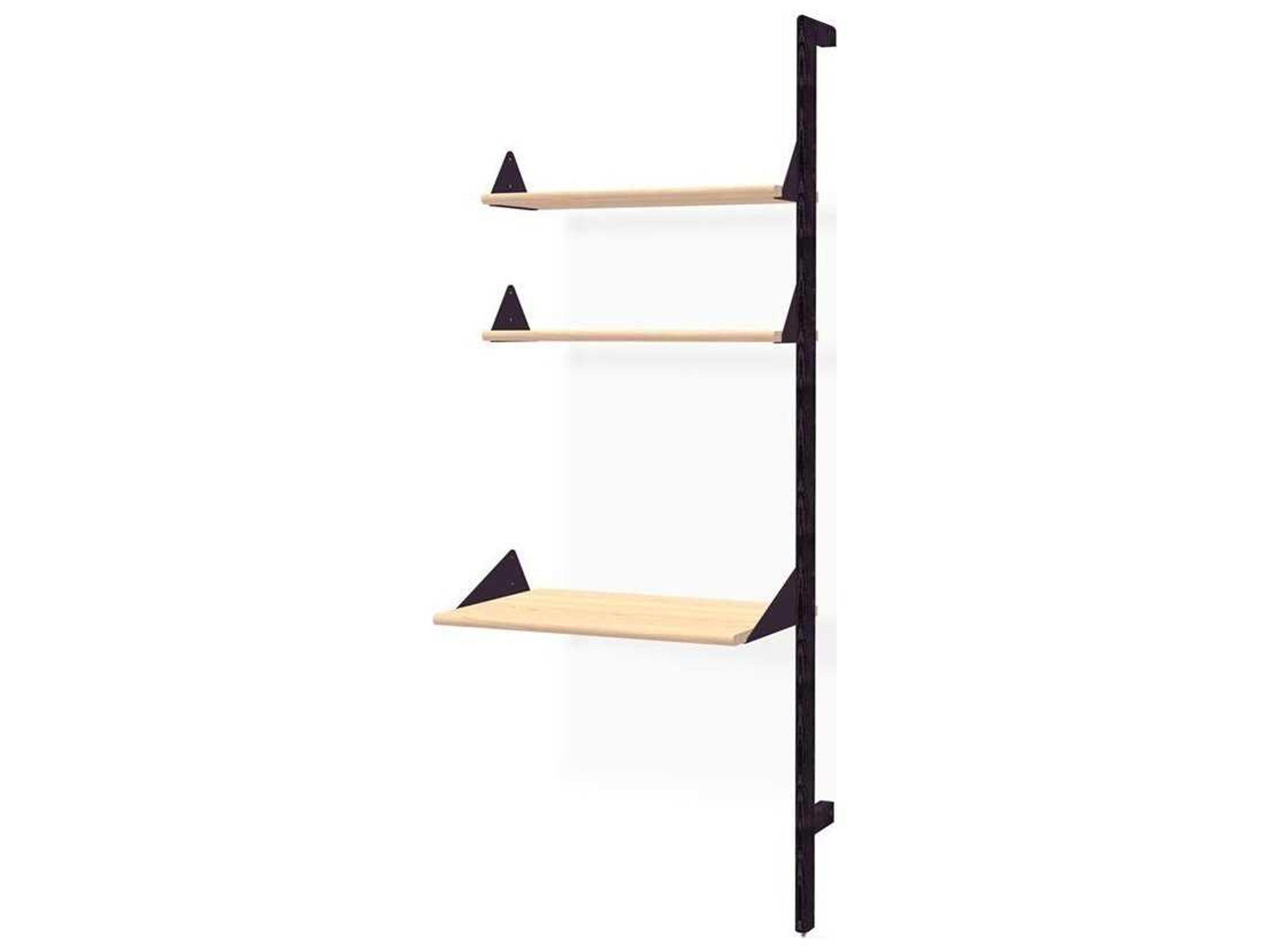 Branch Ash Black Blonde Beige Wood Leaning Ladder Desk