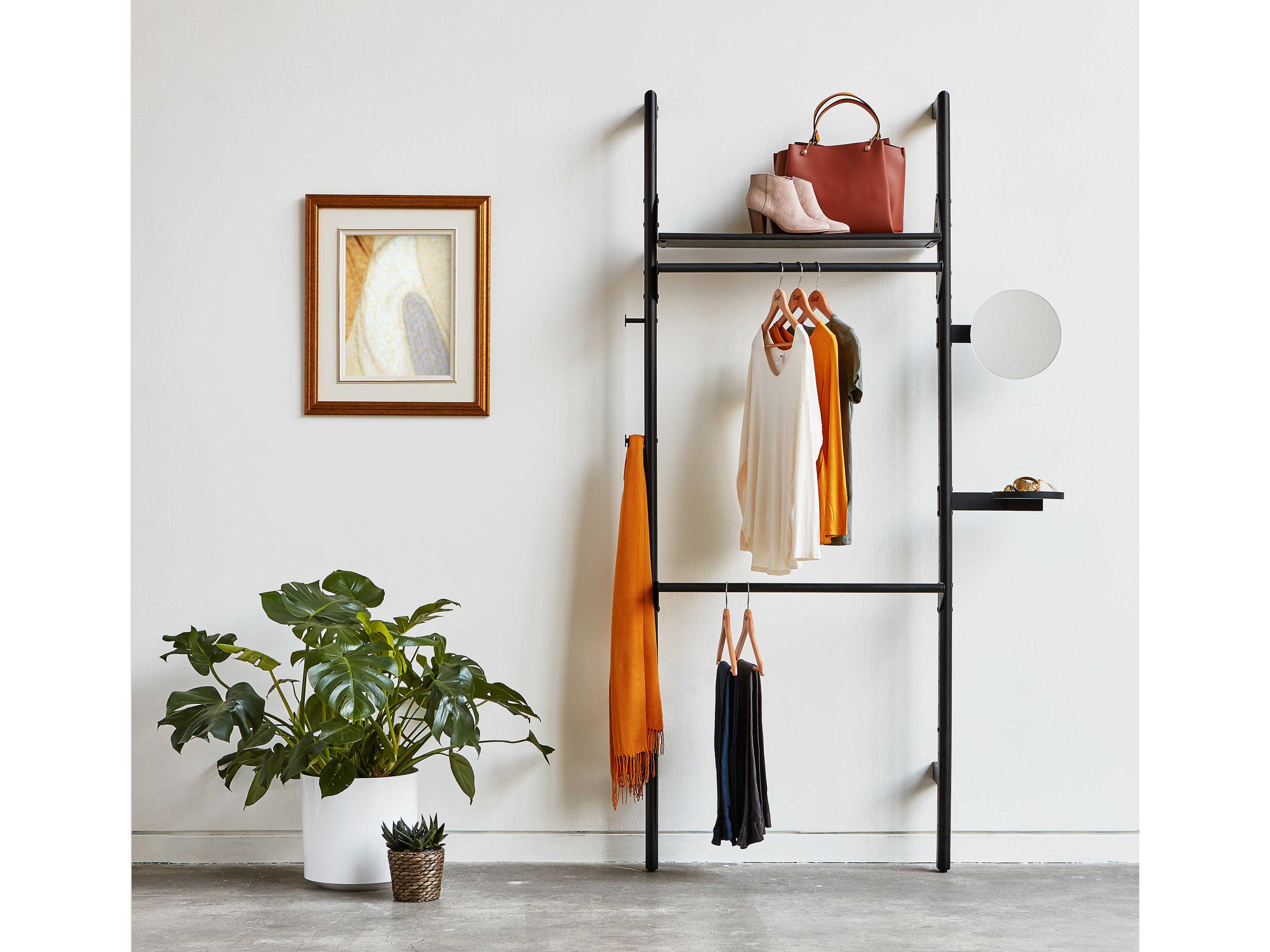 Gus* Modern Branch Ash Black / Black Wardrobe Unit