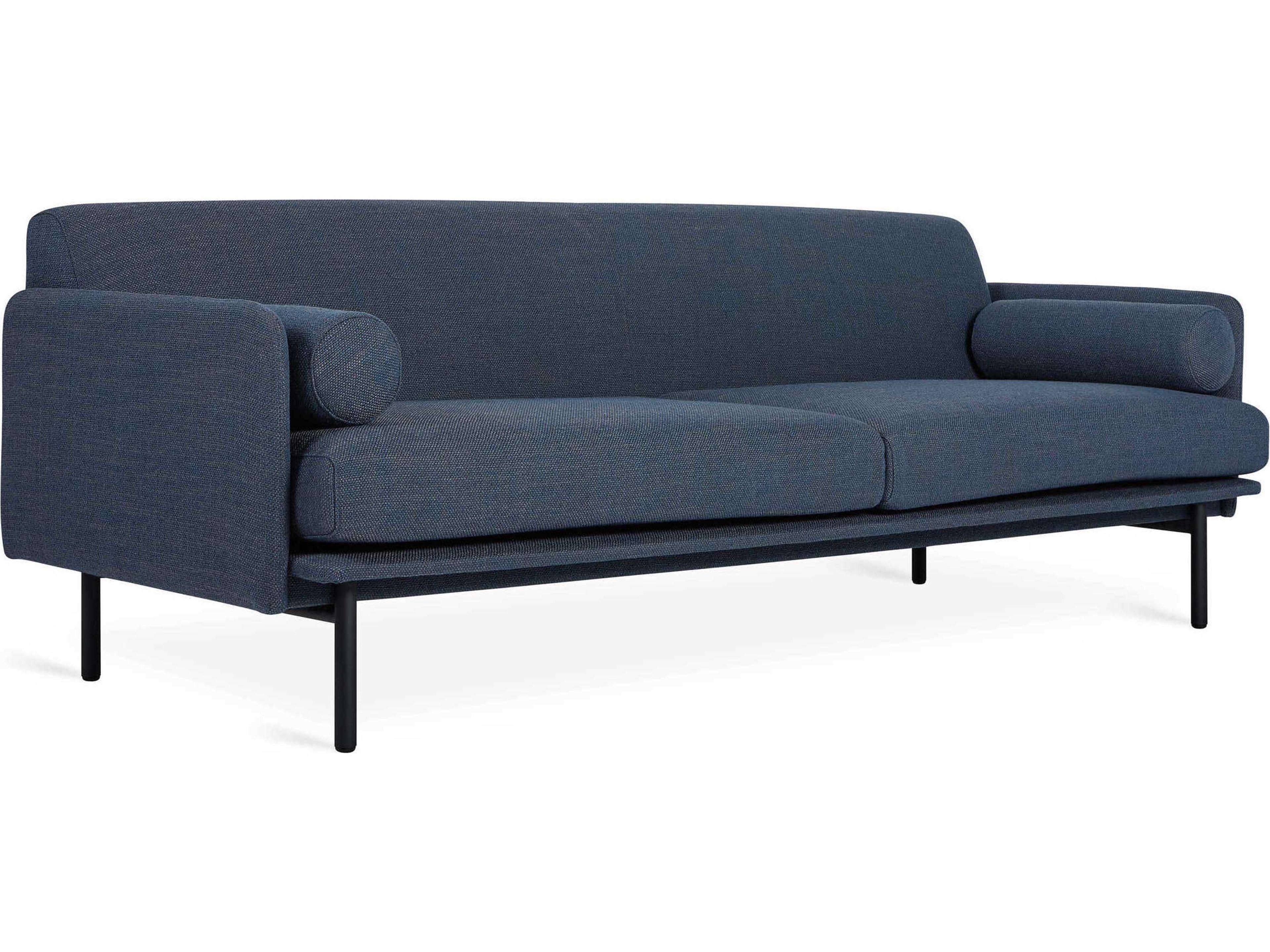 Foundry Hanson Navy Blue Upholstered Sofa