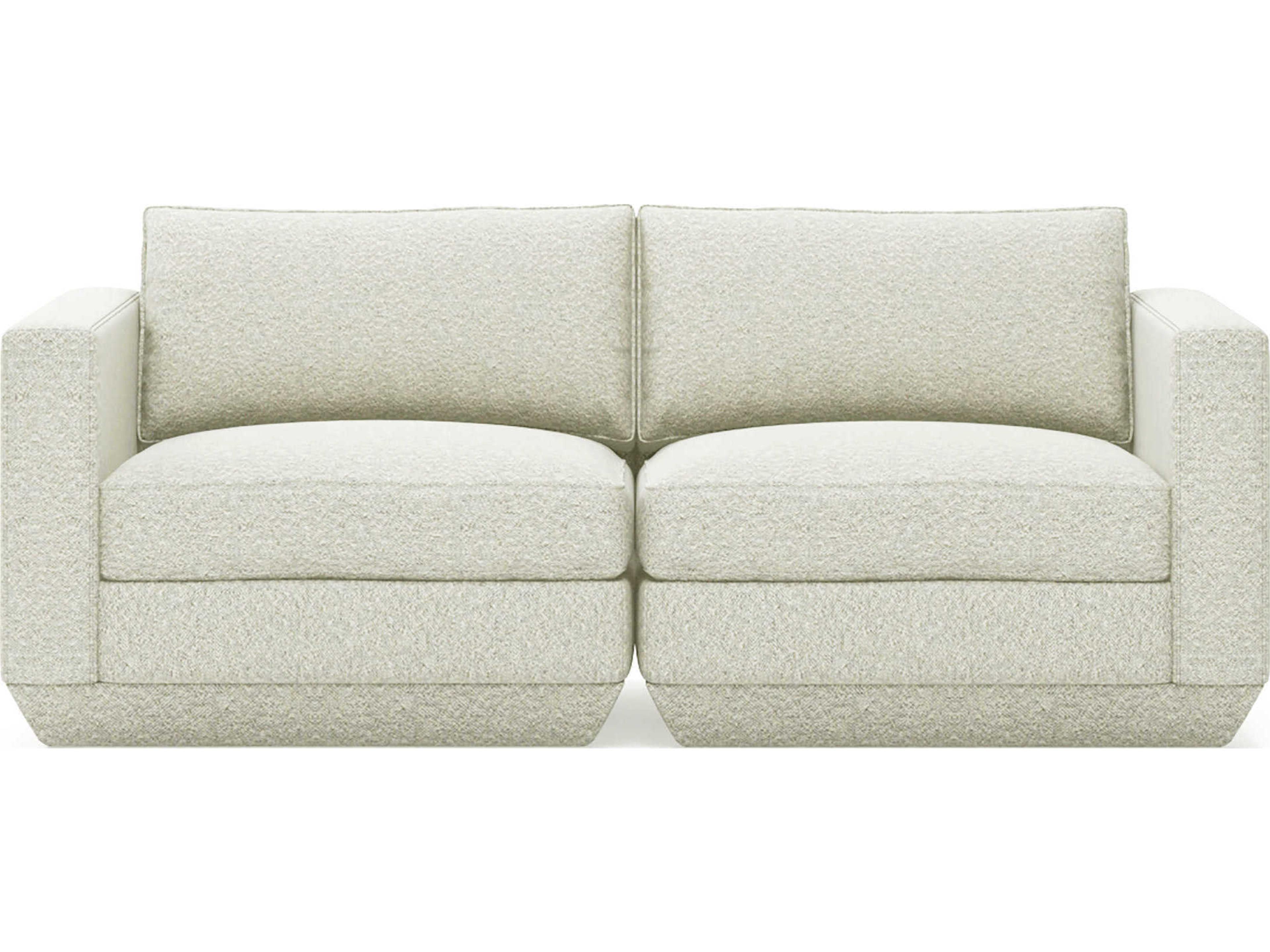 Gus* Modern Podium Copenhagen Fossil White Upholstered Loveseat