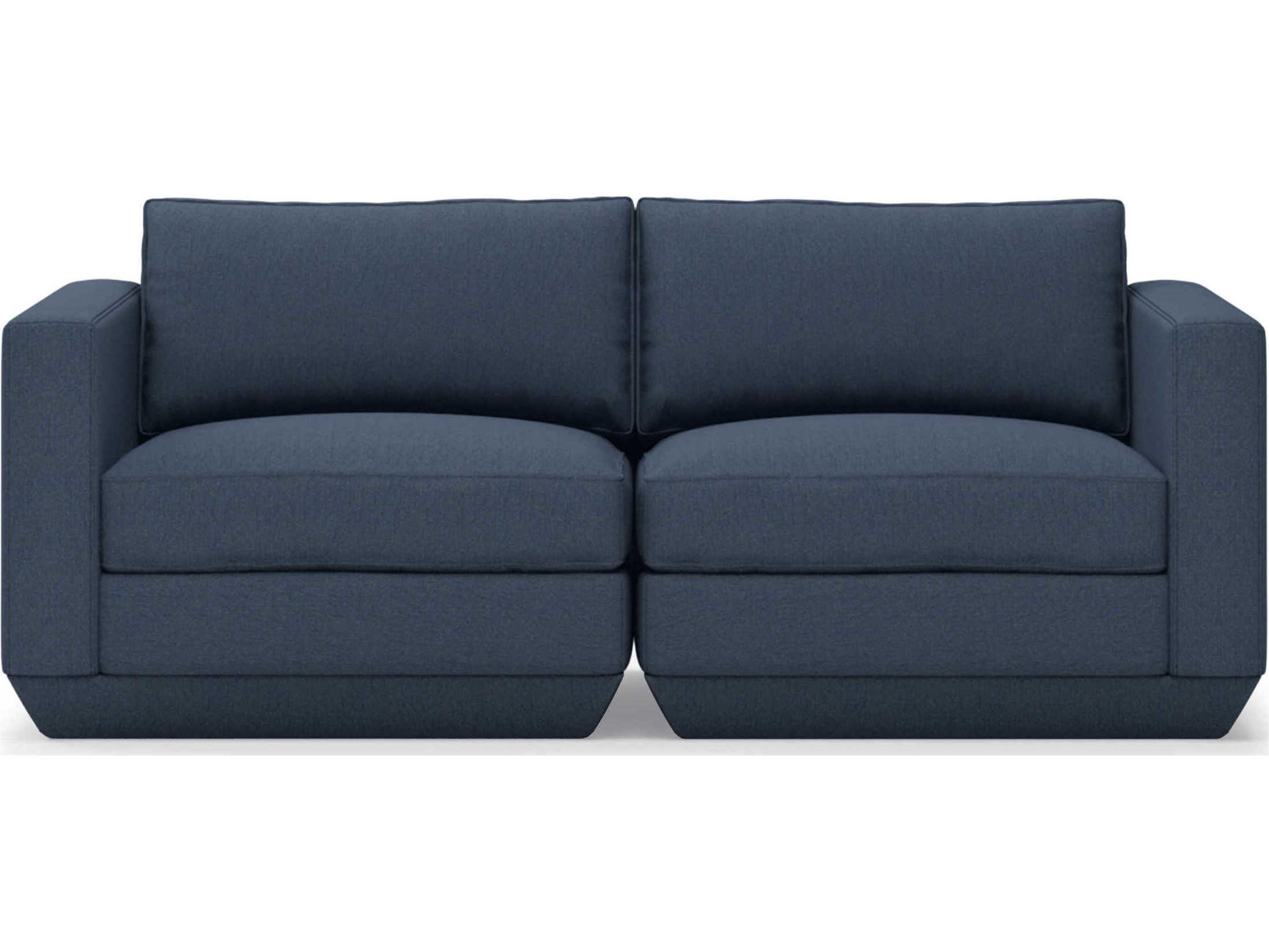 Gus* Modern Podium Hanson Navy Blue Upholstered Loveseat
