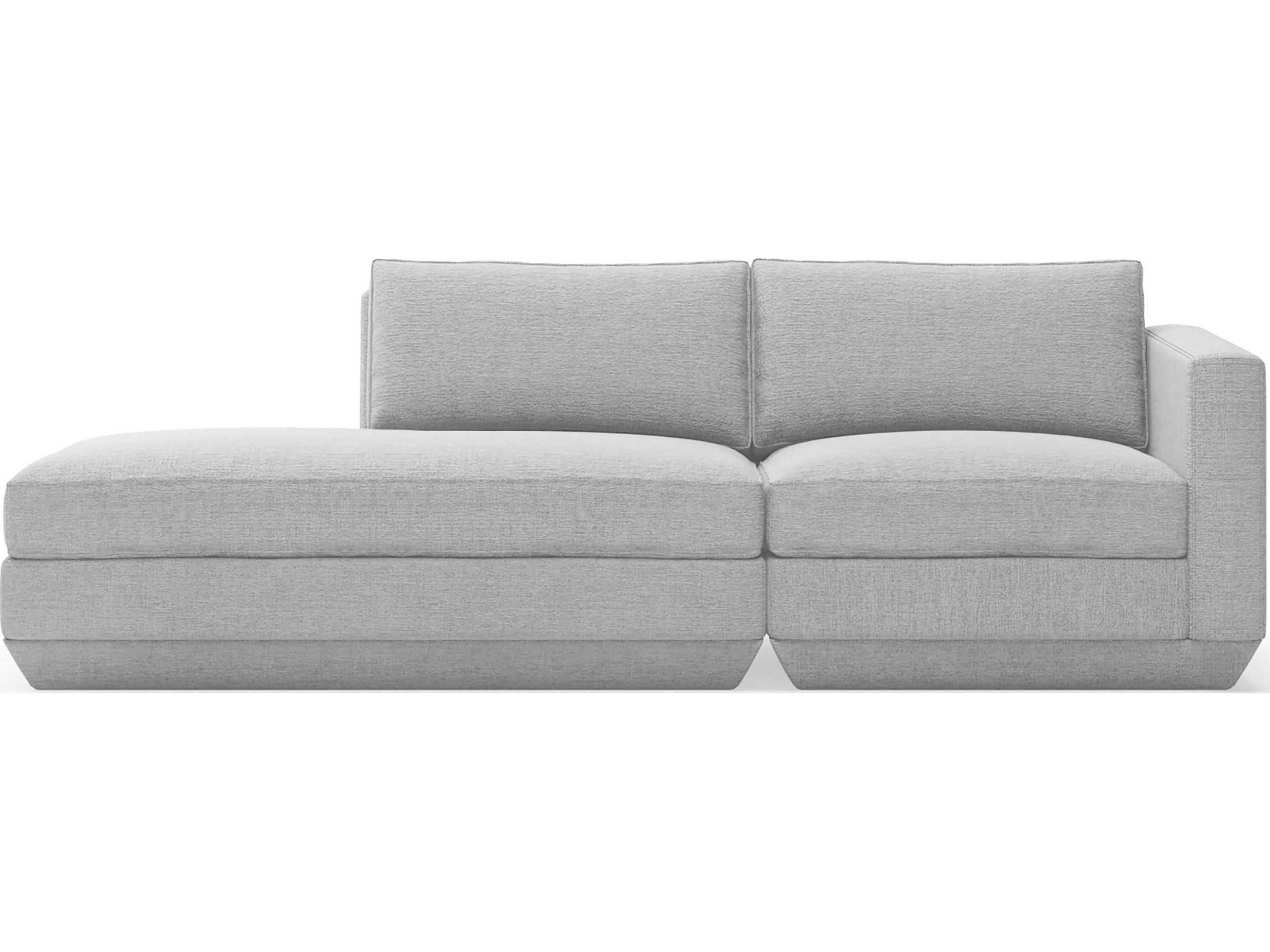 Gus* Modern Podium Bayview Silver Upholstered Sofa
