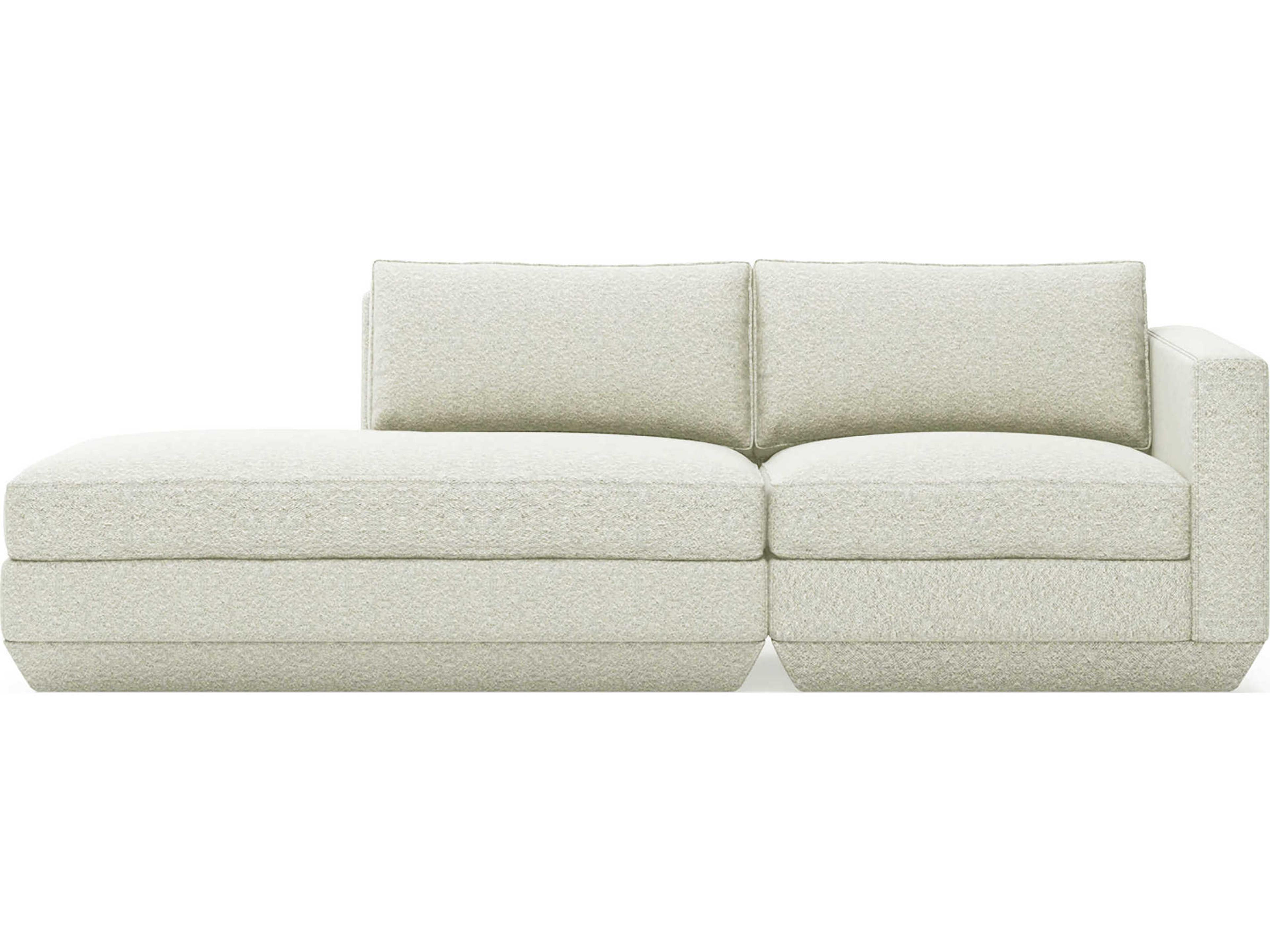 Gus* Modern Podium Copenhagen Fossil White Upholstered Sofa