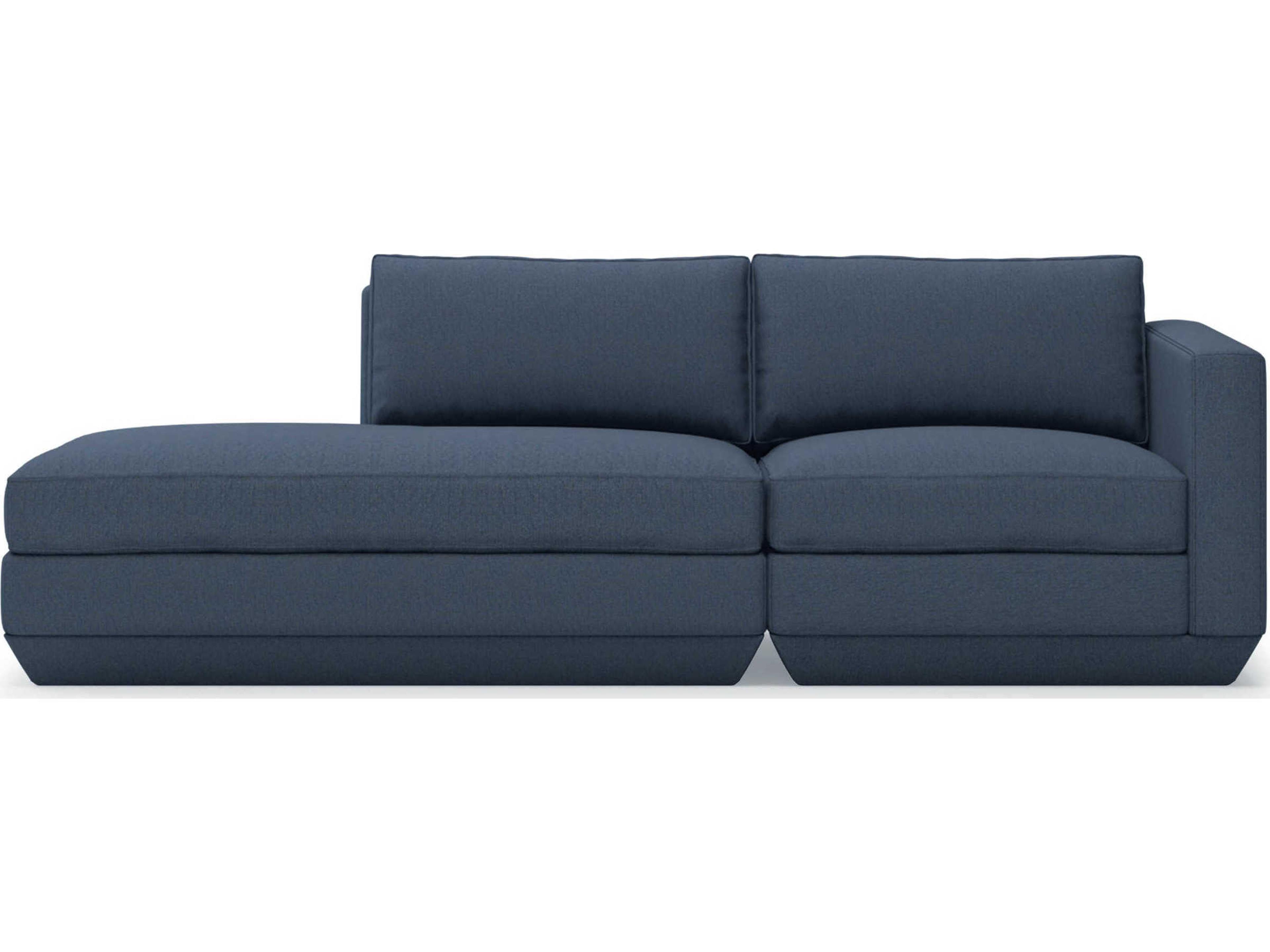 Gus* Modern Podium Hanson Navy Blue Upholstered Sofa