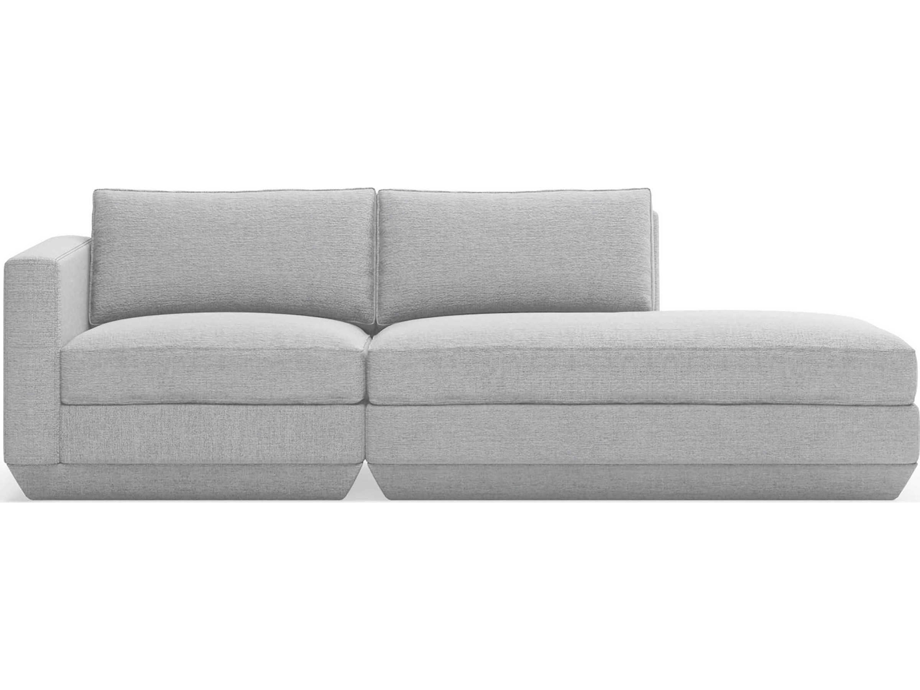 Gus* Modern Podium Bayview Silver Upholstered Sofa