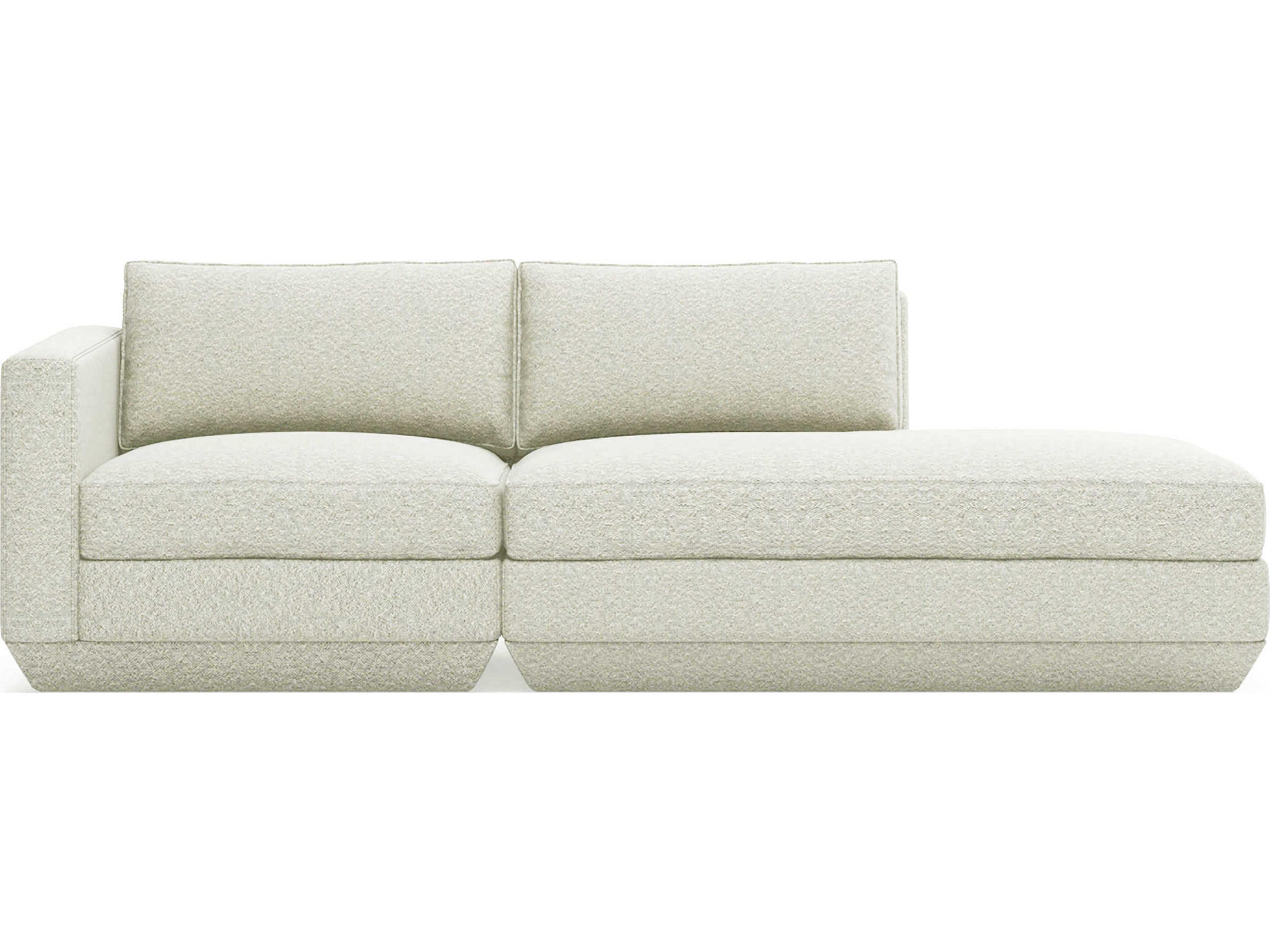 Gus* Modern Podium Copenhagen Fossil White Upholstered Sofa