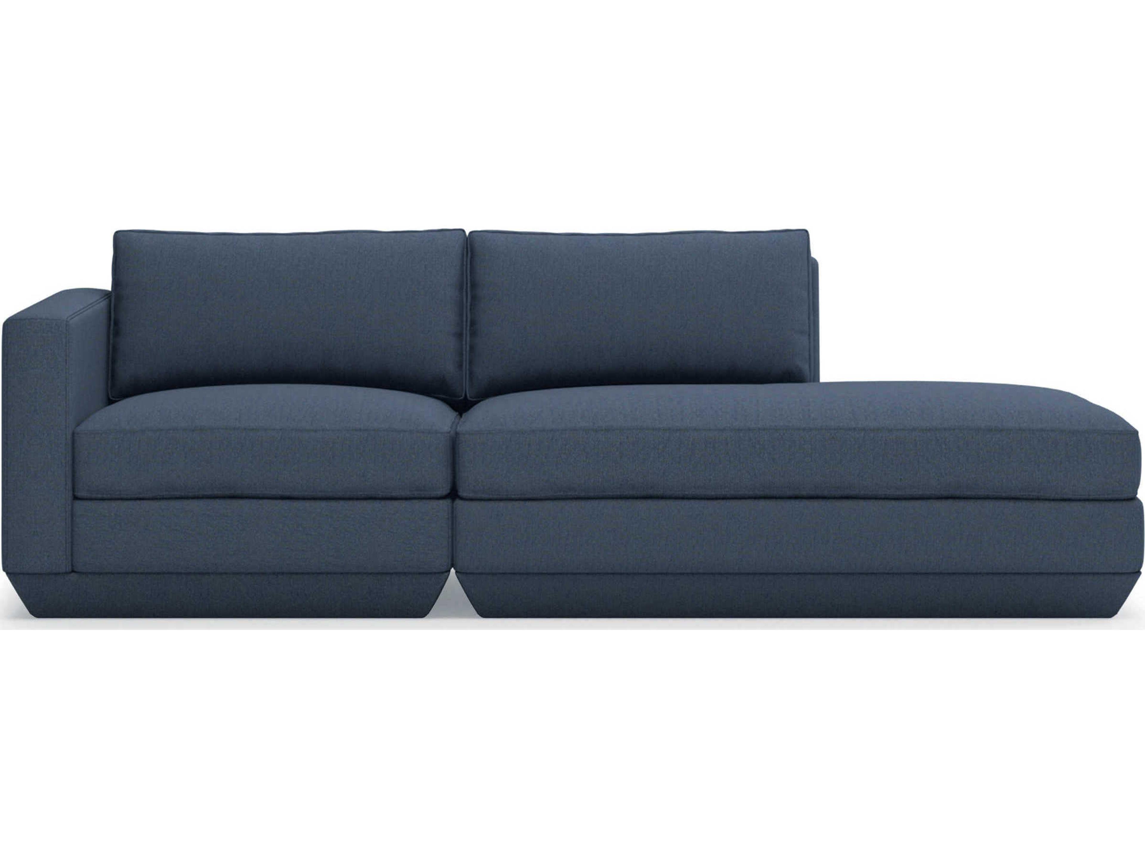 Gus* Modern Podium Hanson Navy Blue Upholstered Sofa