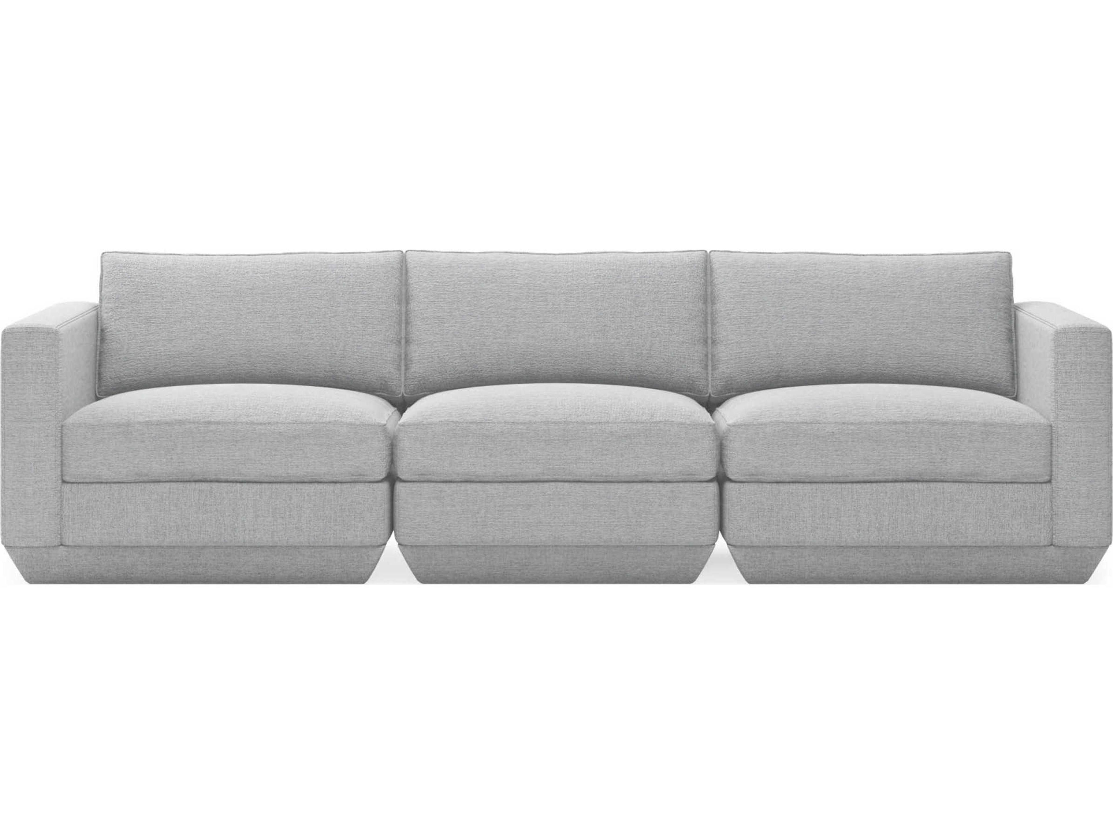 Gus* Modern Podium Bayview Silver Upholstered Sofa