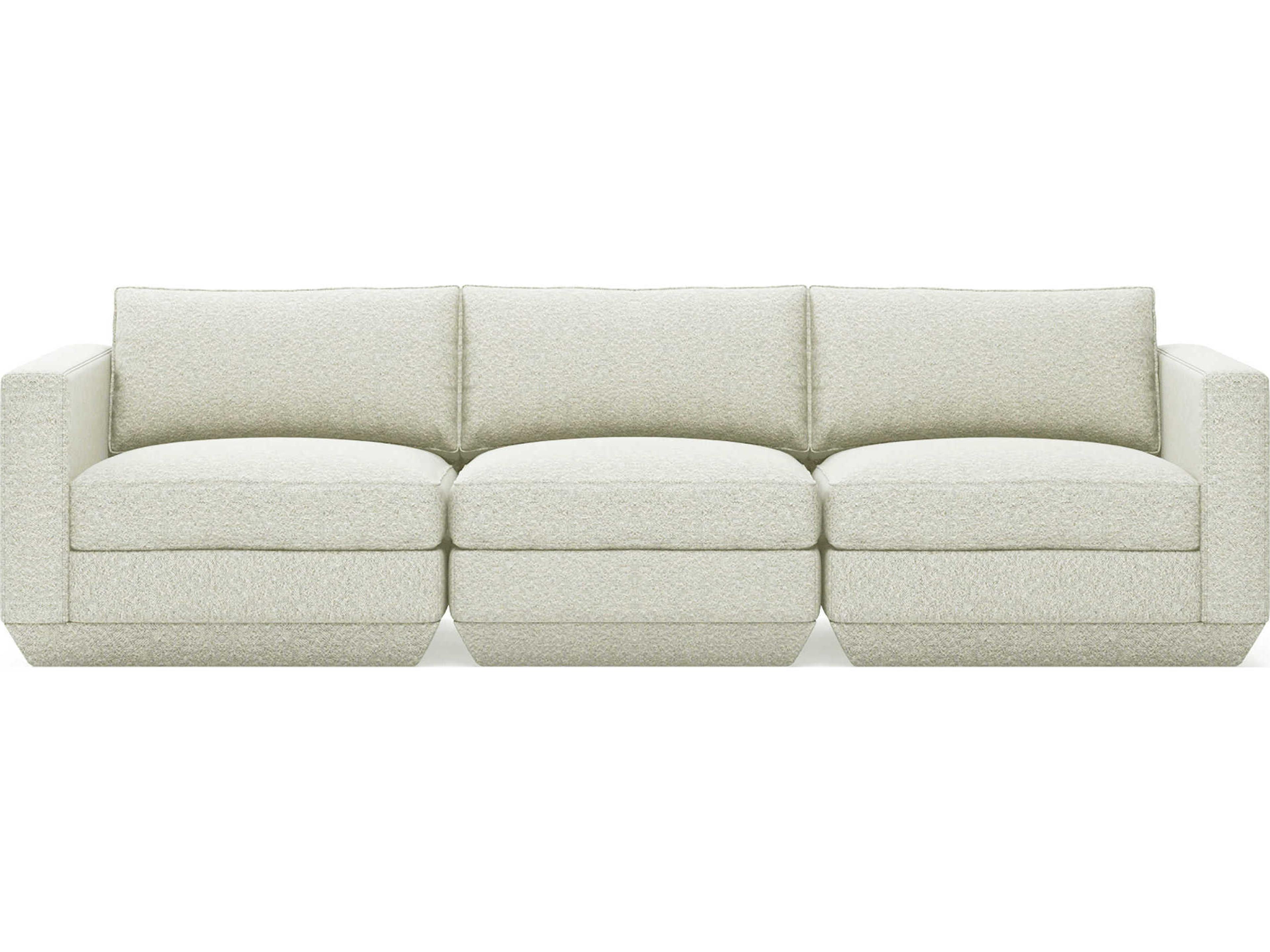 Gus* Modern Podium Copenhagen Fossil White Upholstered Sofa