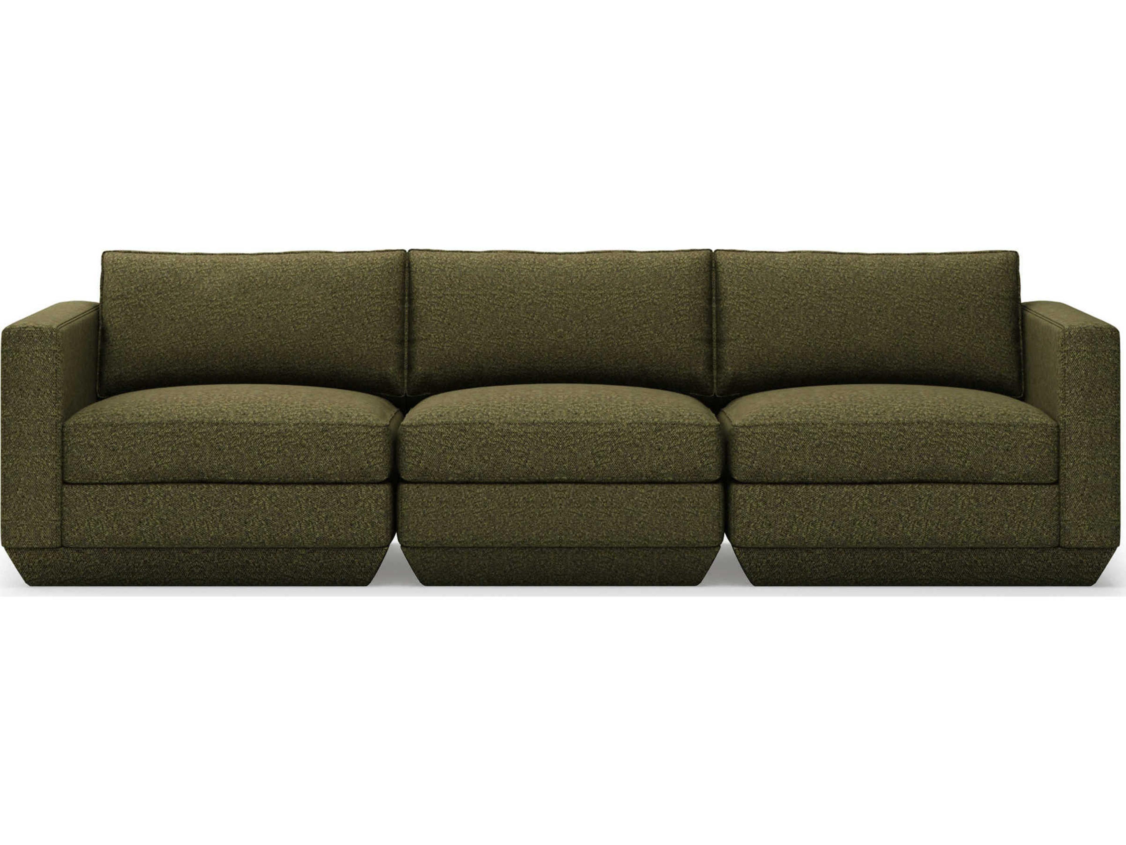 Gus* Modern Podium Copenhagen Terra Green Upholstered Sofa