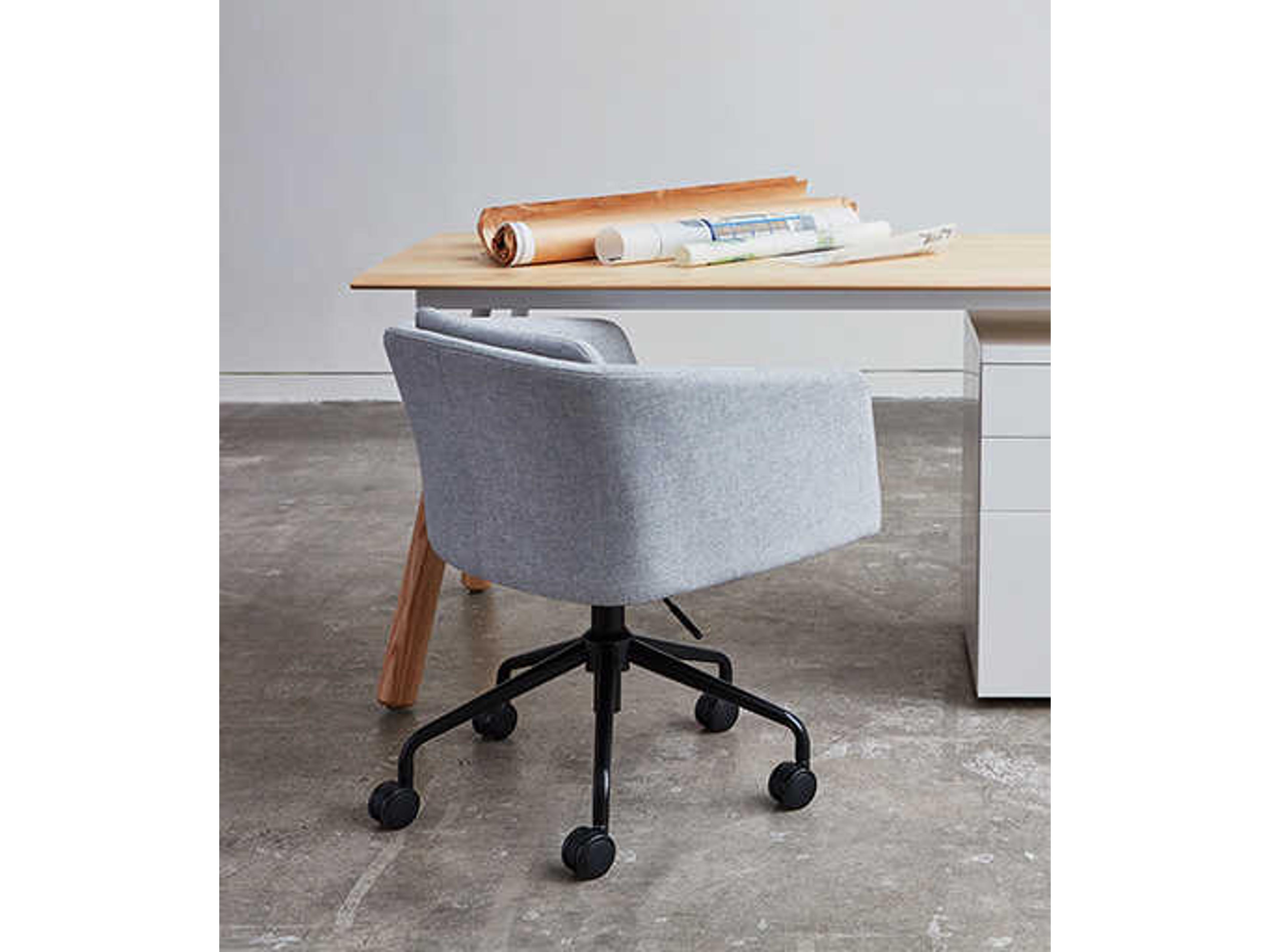 Gus* Modern Radius Upholstered Adjustable Swivel Executive Desk Chair