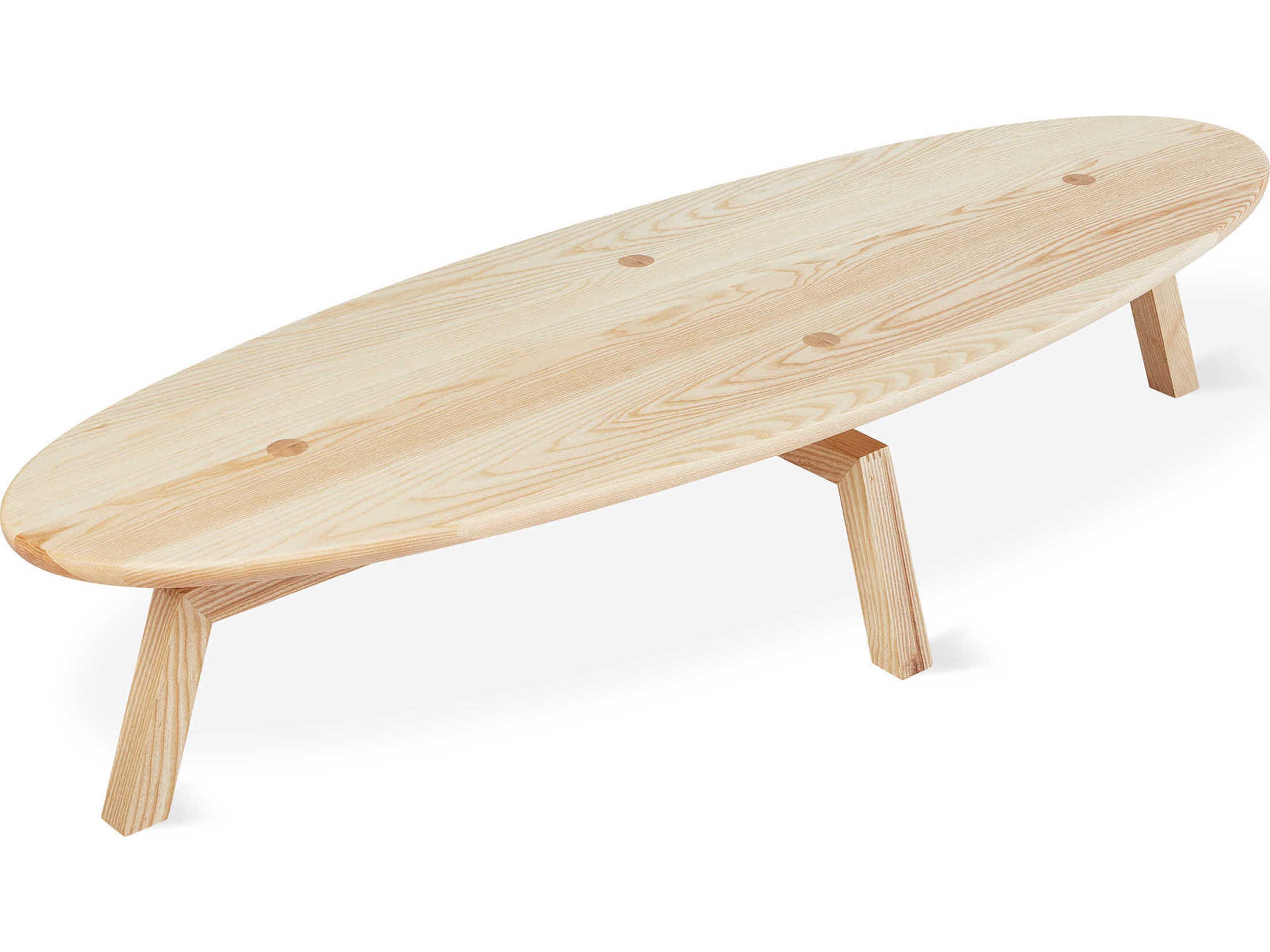 Solana Oval Wood Ash Blonde Coffee Table