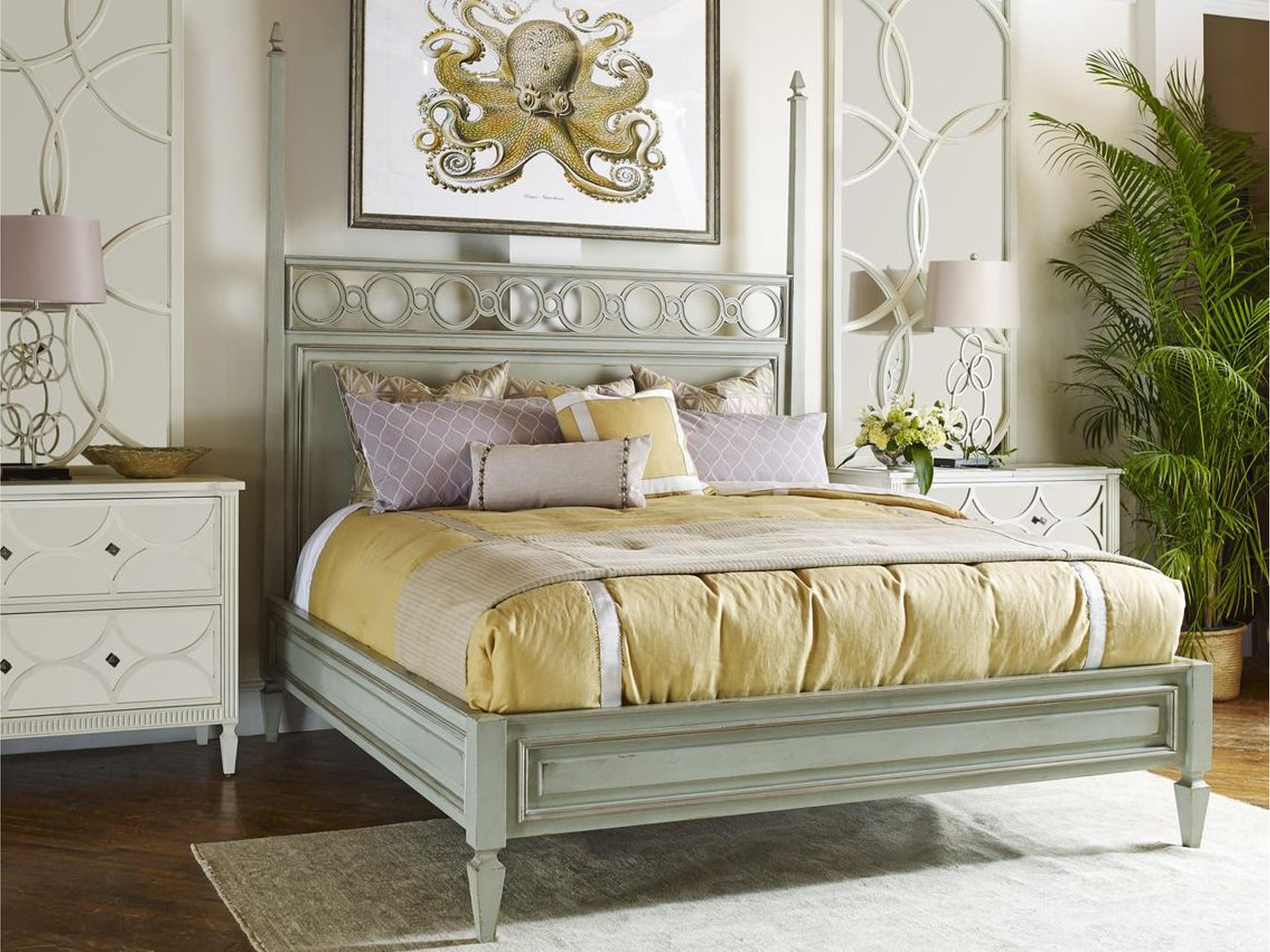 Habersham Tiffany Gray Wood Queen Panel Bed