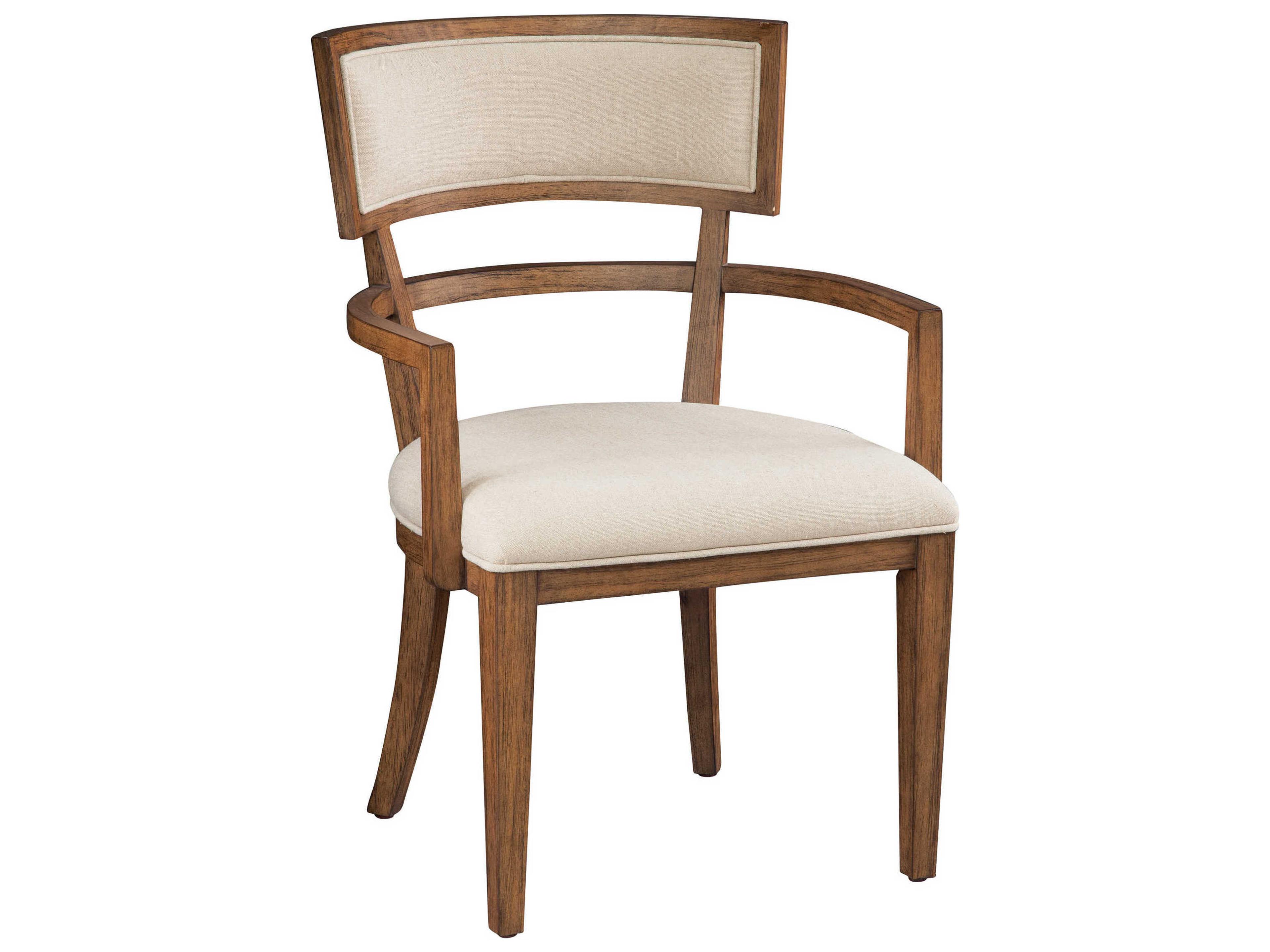 Bedford Park Upholstered Solid Wood Dining Arm Chair in Bedford Finish