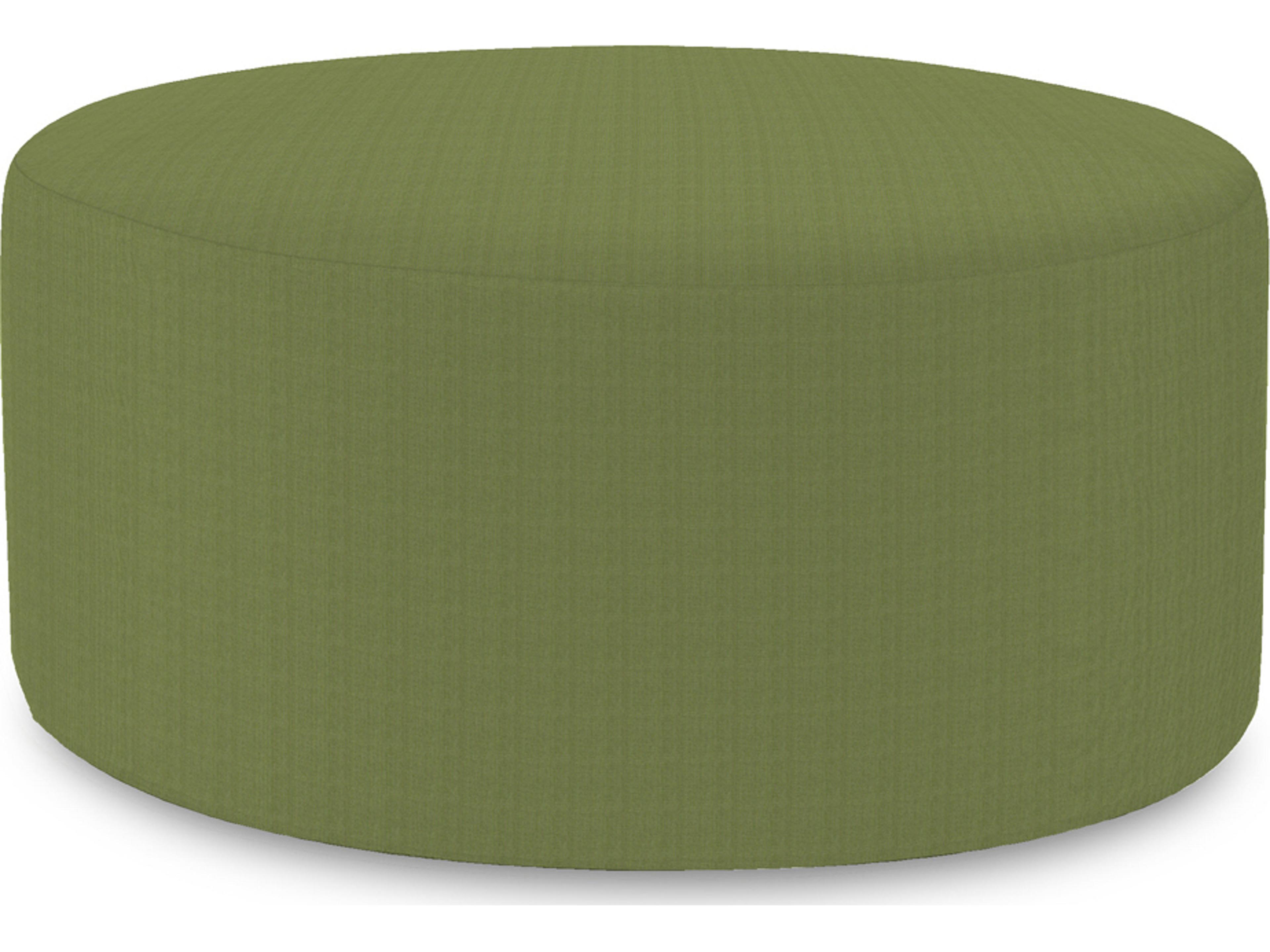 Patio Seascape Moss Resin Cushion Ottoman