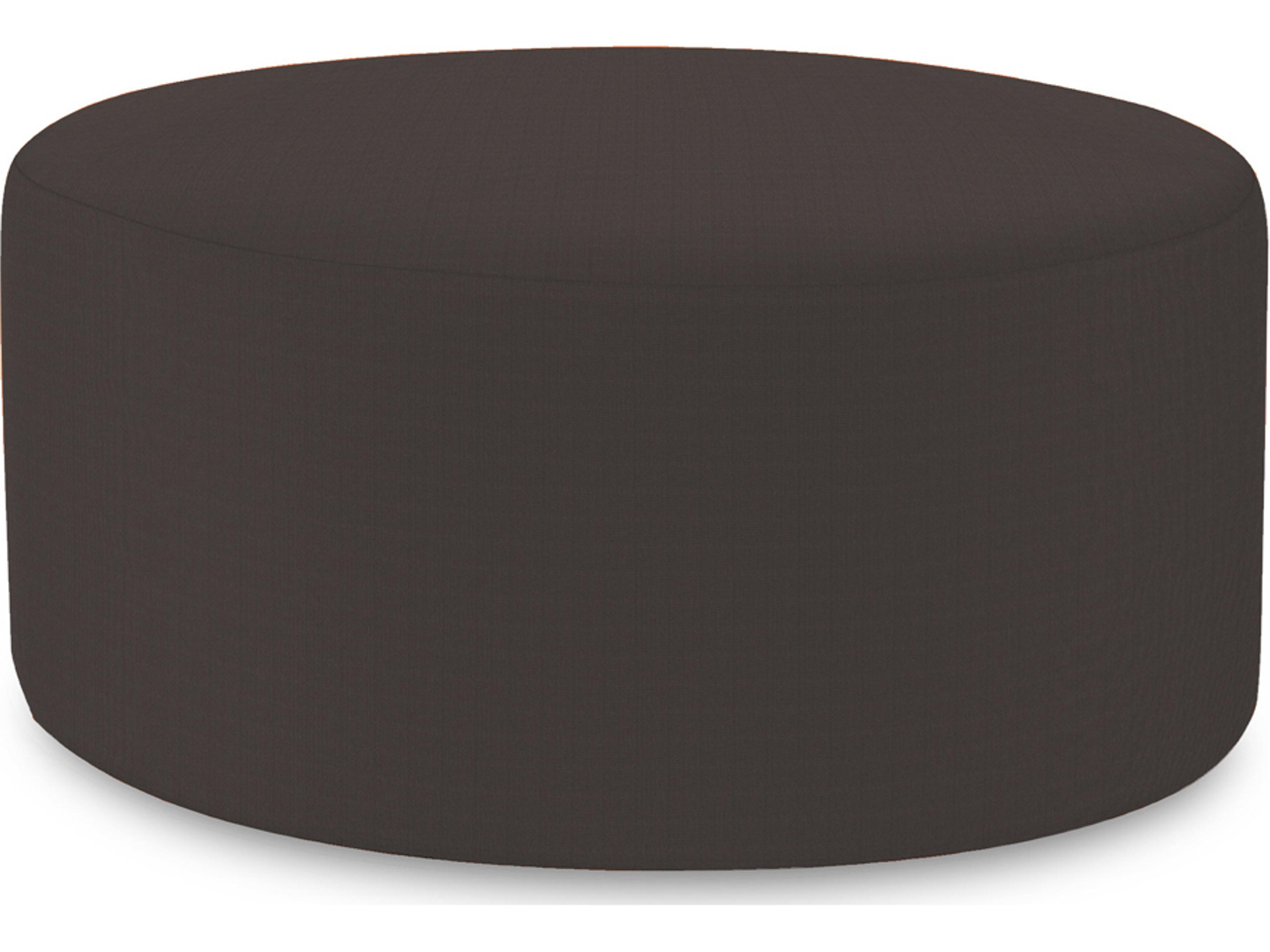 Patio Seascape Charcoal Resin Cushion Ottoman