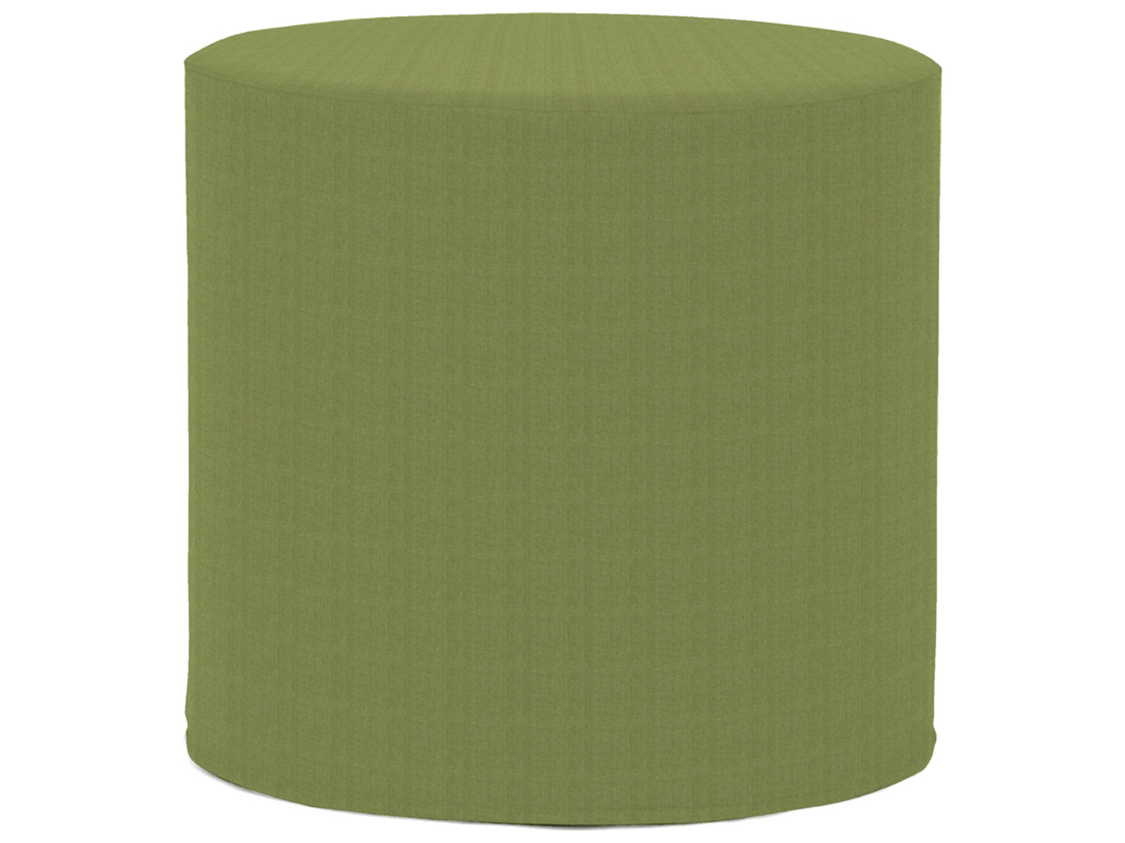 Patio Seascape Moss Fabric Cushion Ottoman