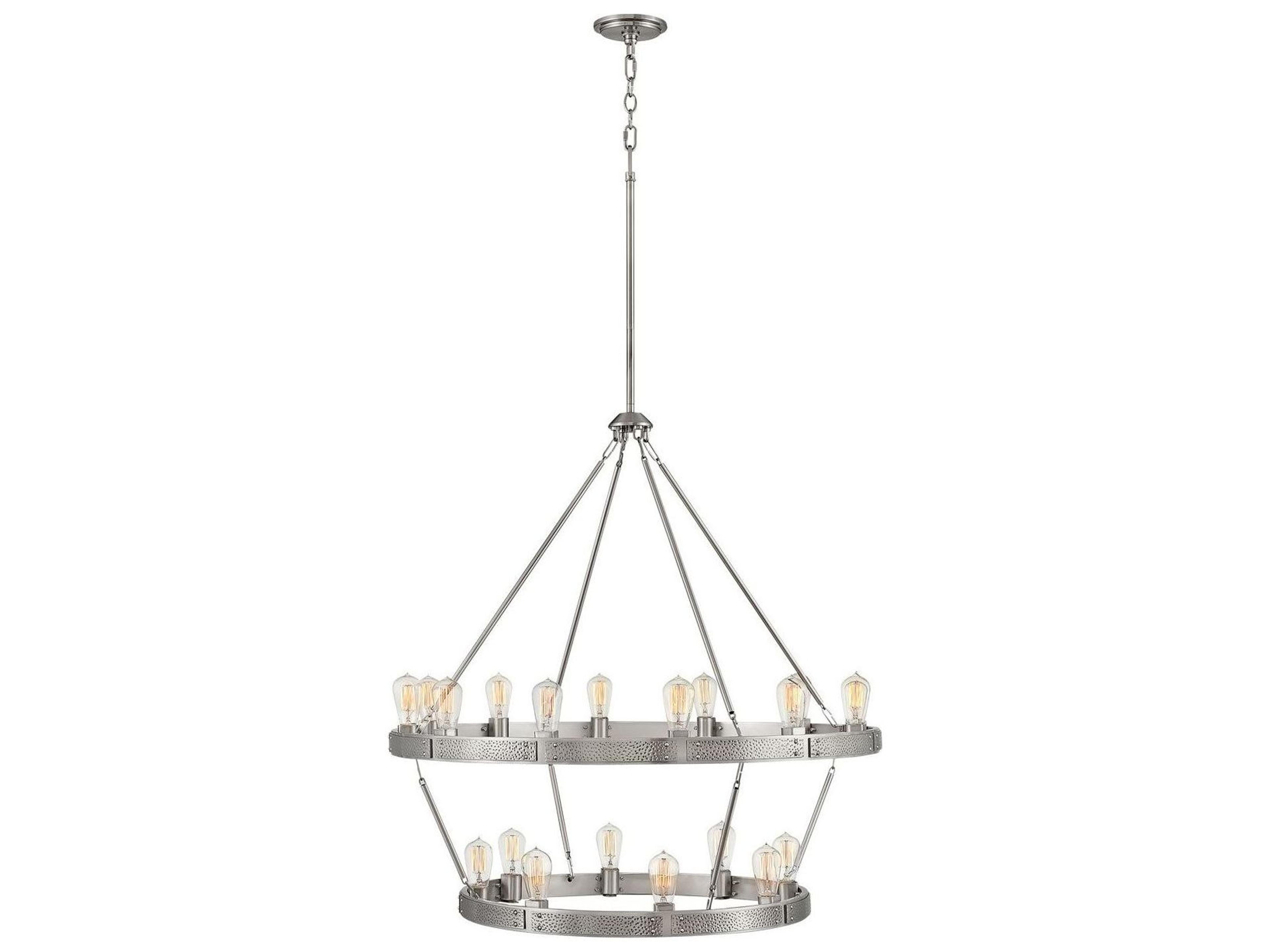 Everett 20-Light Brushed Nickel Candelabra Chandelier