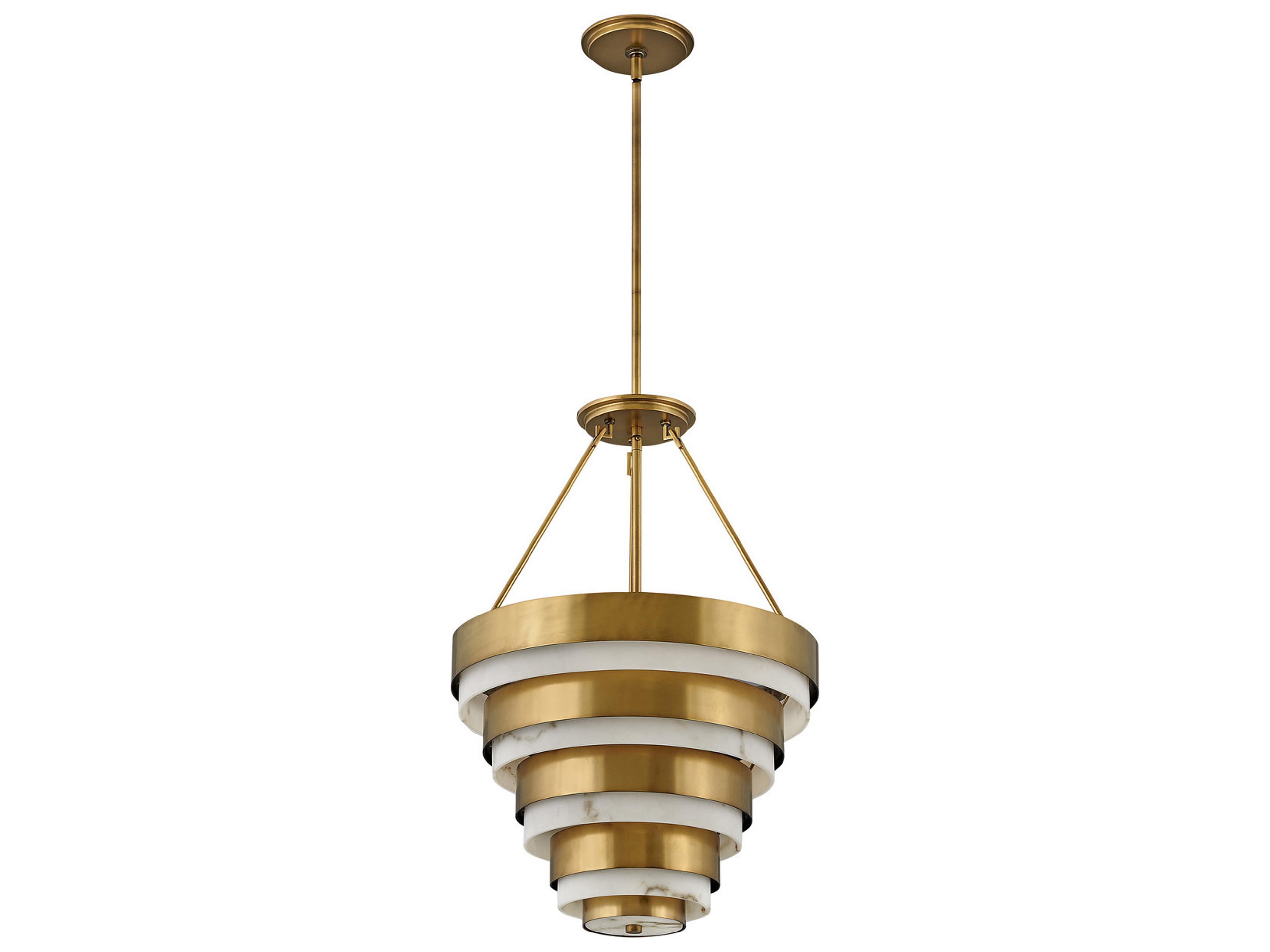 Echelon Large Pendant Chandelier in Heritage Brass