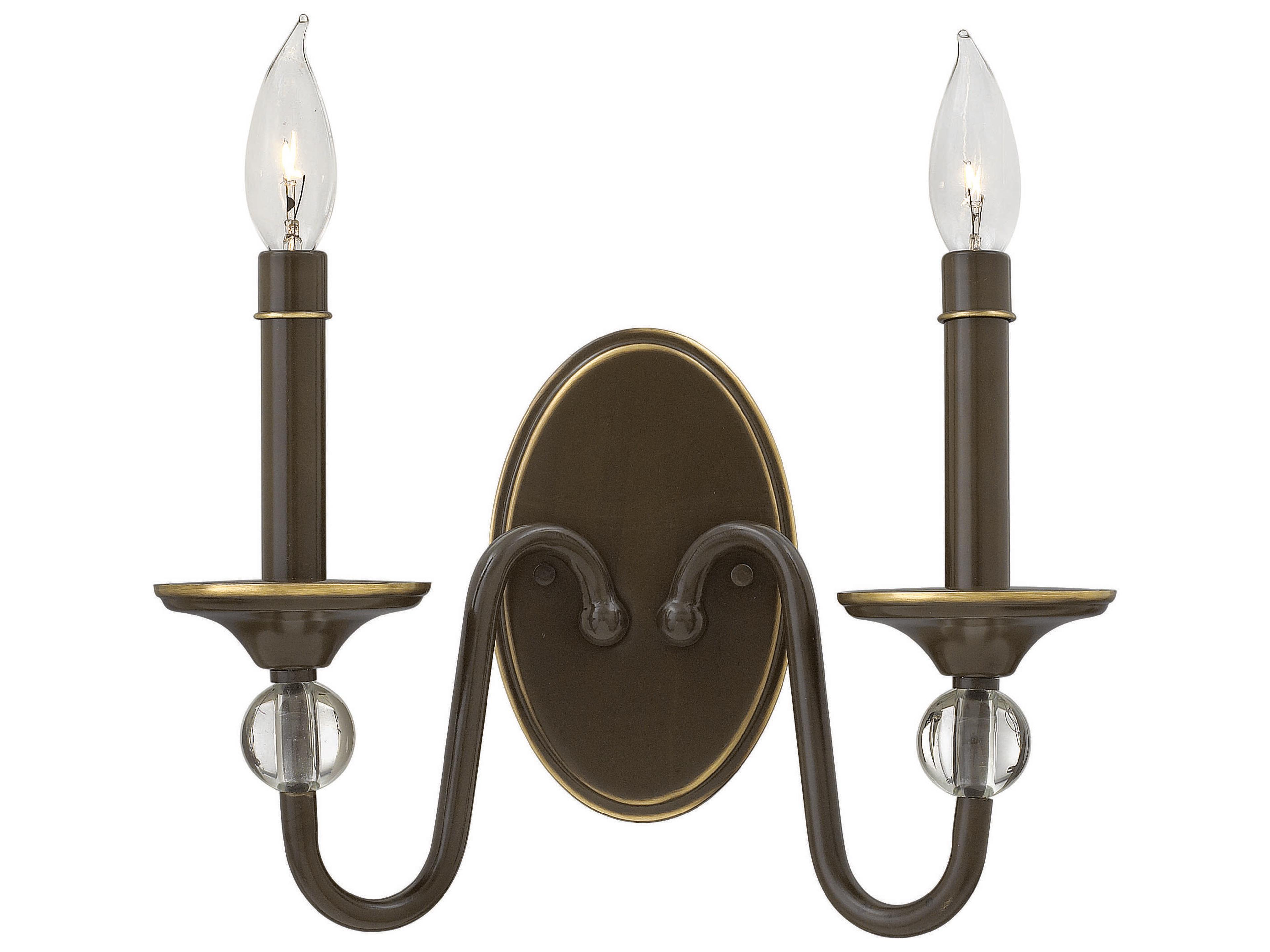 Eleanor 2-Light Light Oiled Bronze Wall Sconce