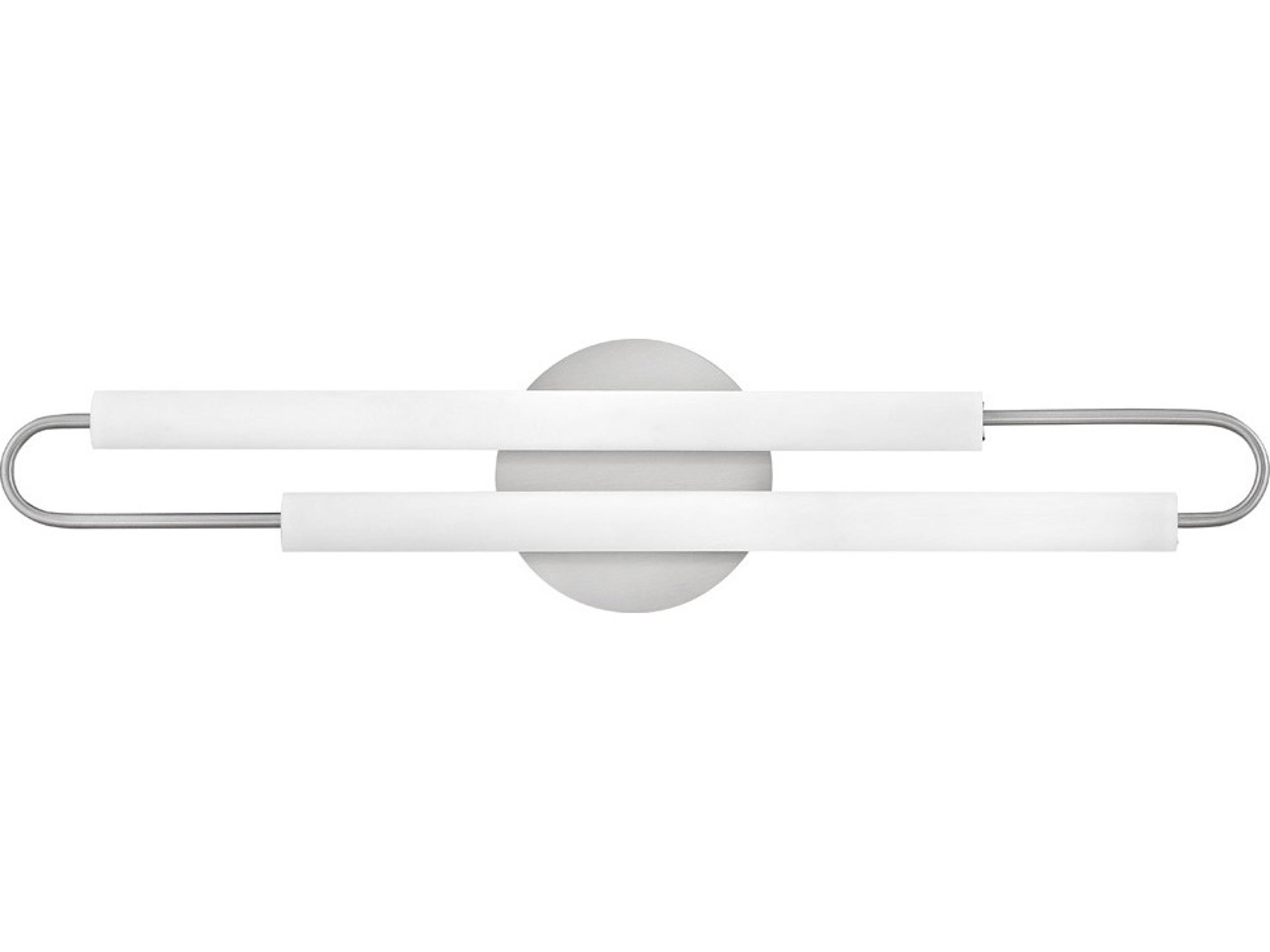 Eos Brushed Nickel Glass LED Vanity Light