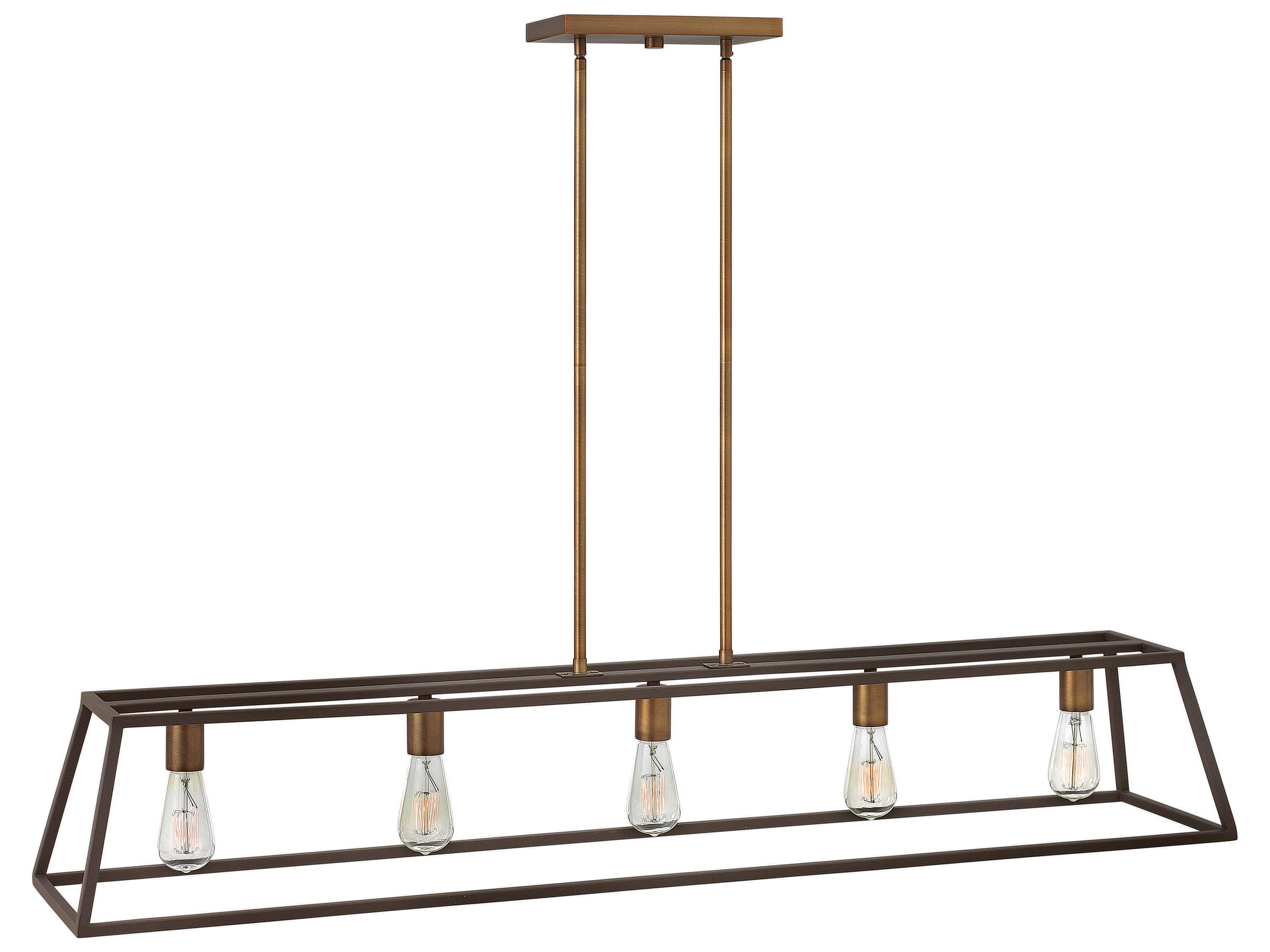 Fulton 5-Light Bronze Geometric Island Pendant