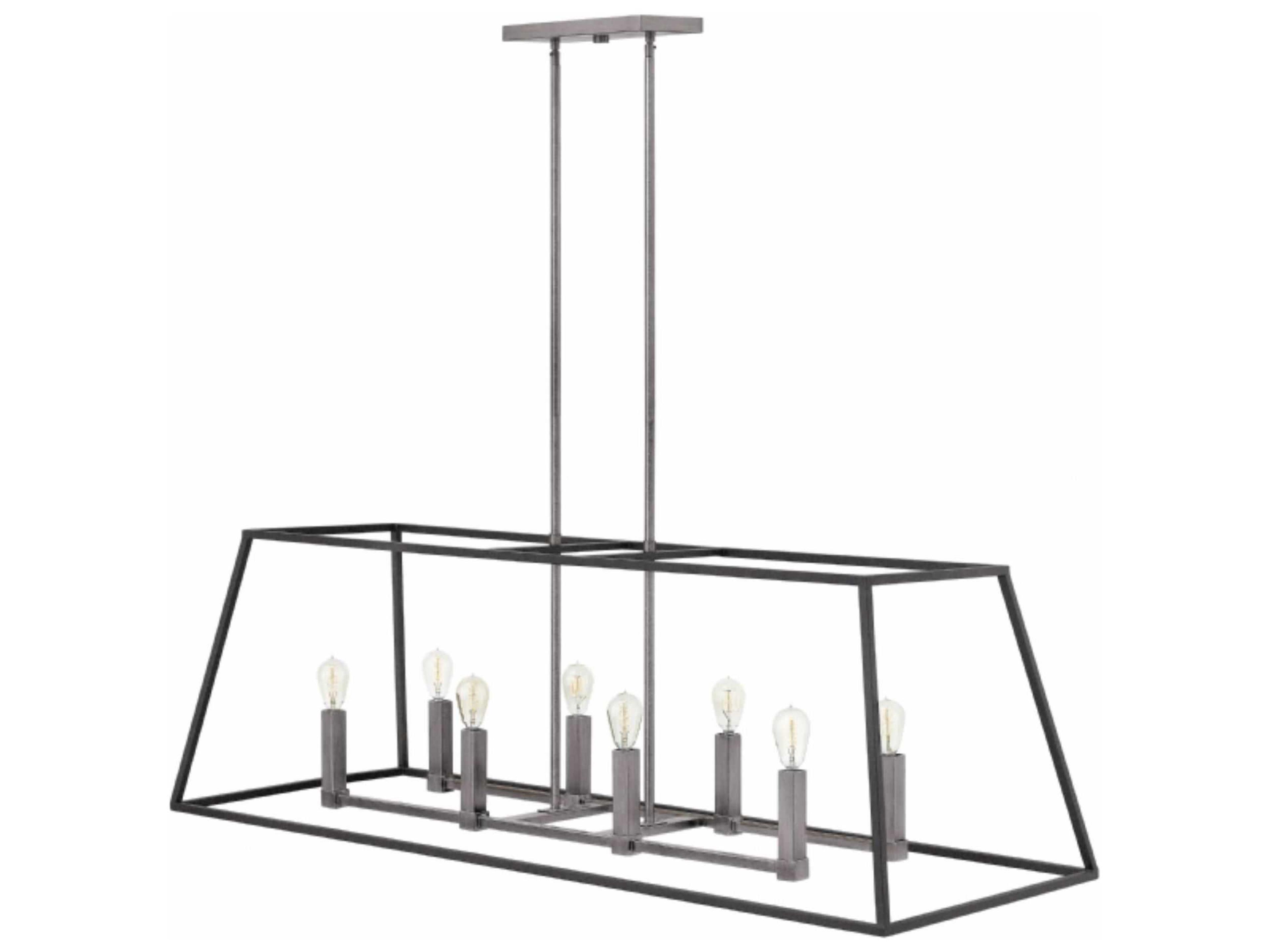 Fulton Aged Zinc Black Island Pendant