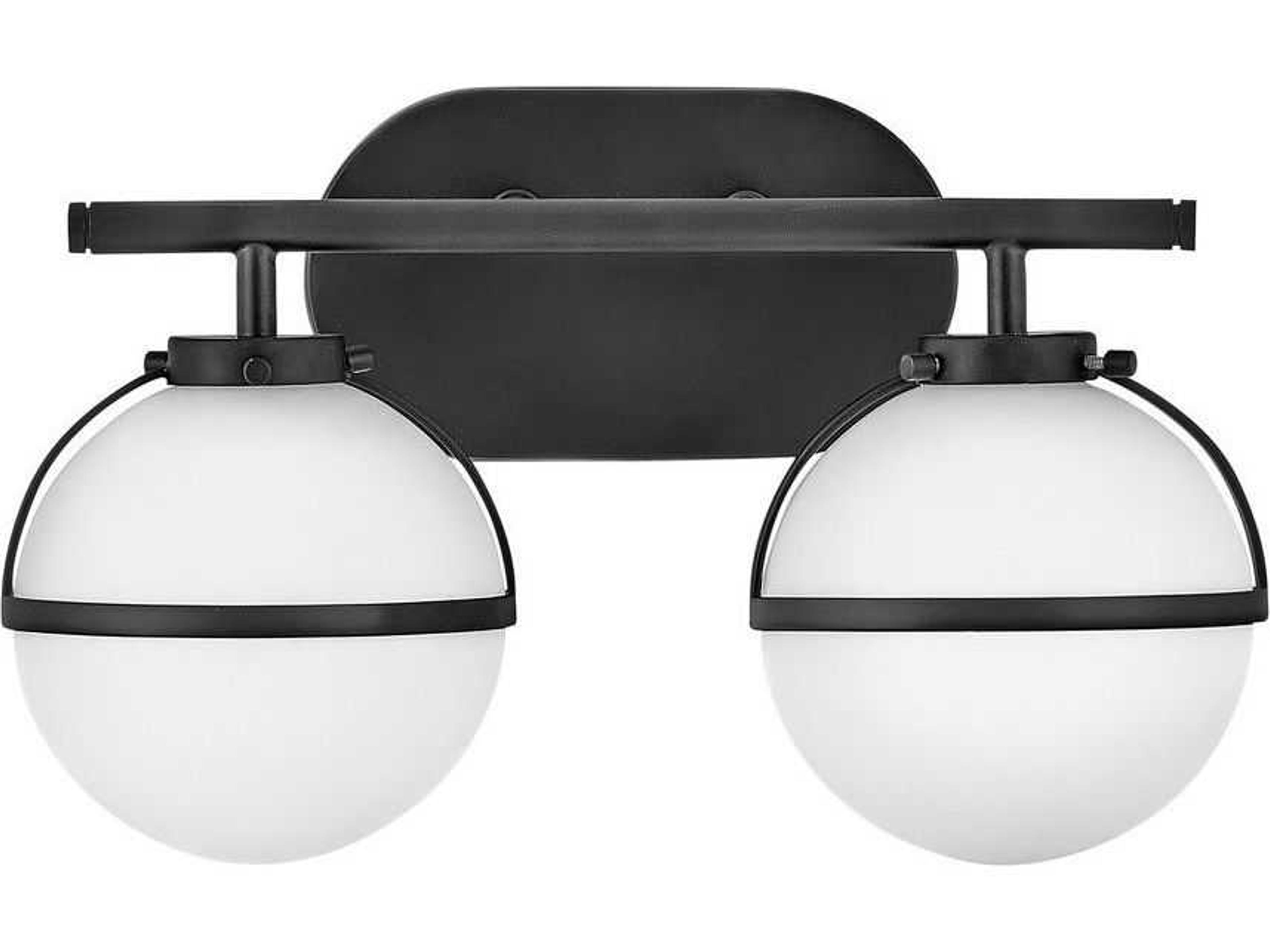 Hollis 2-Light Black LED Vanity Light