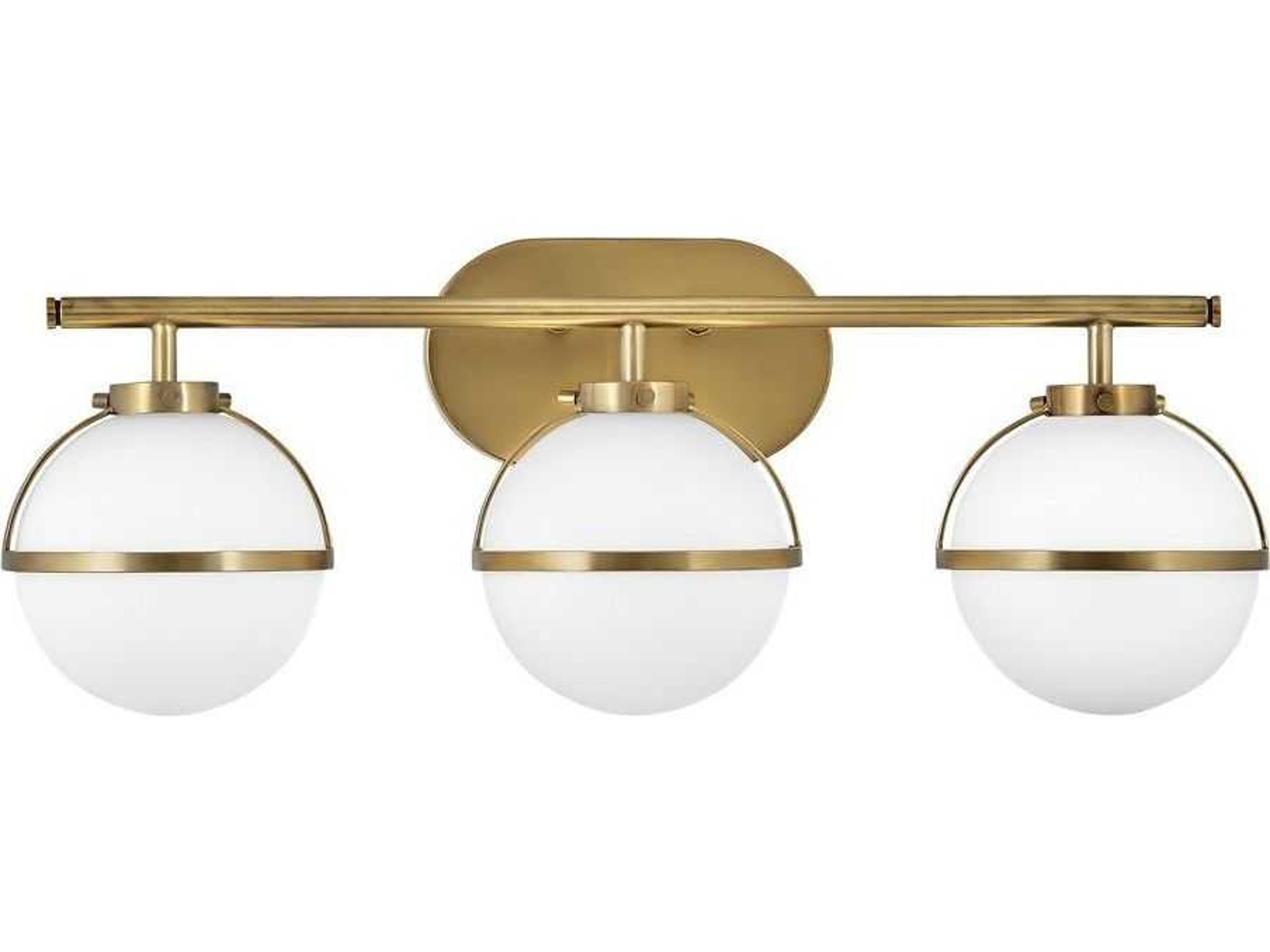 Hollis 3-Light Heritage Brass LED Vanity Light