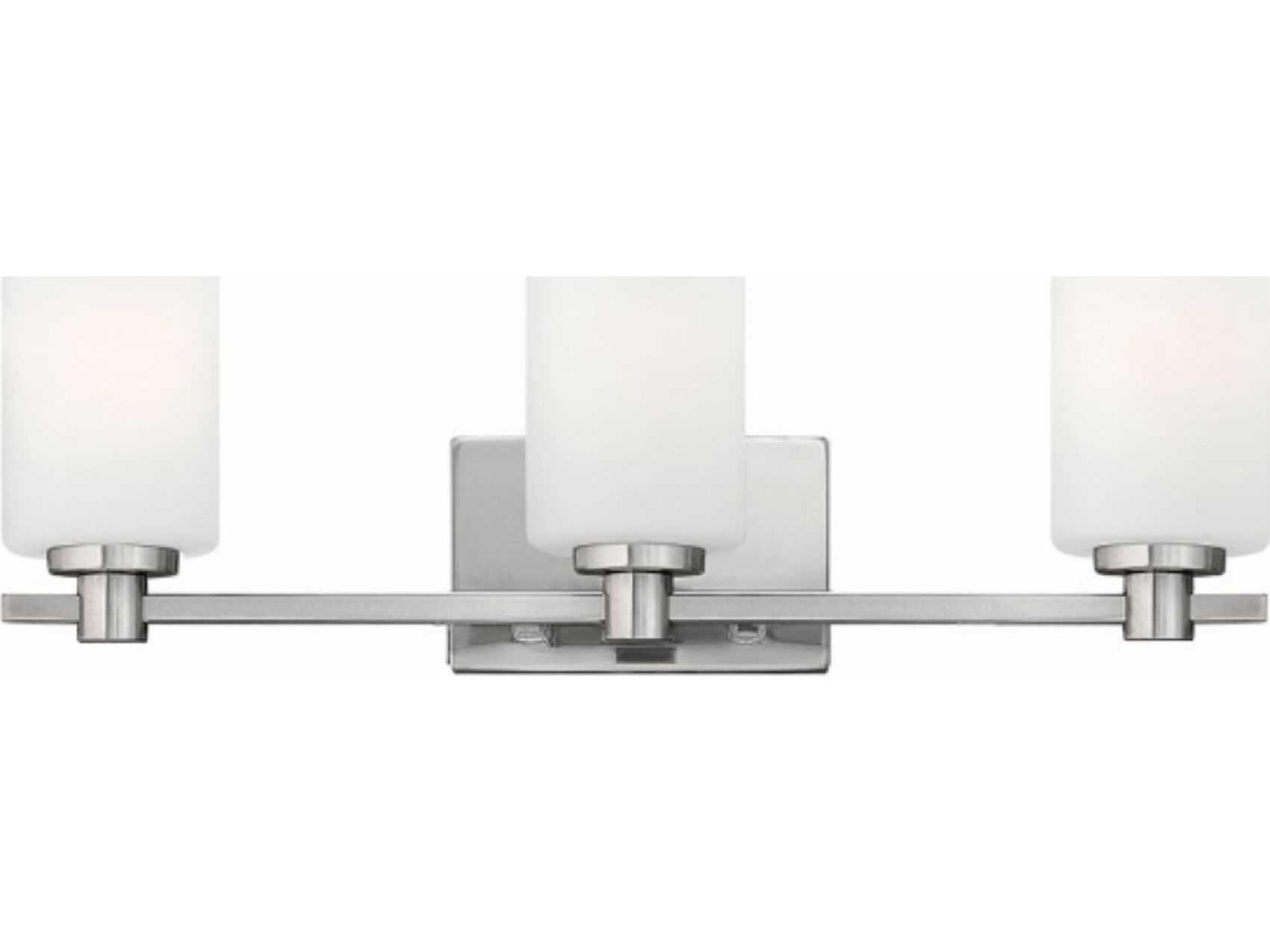 Karlie Brushed Nickel Glass Vanity Light