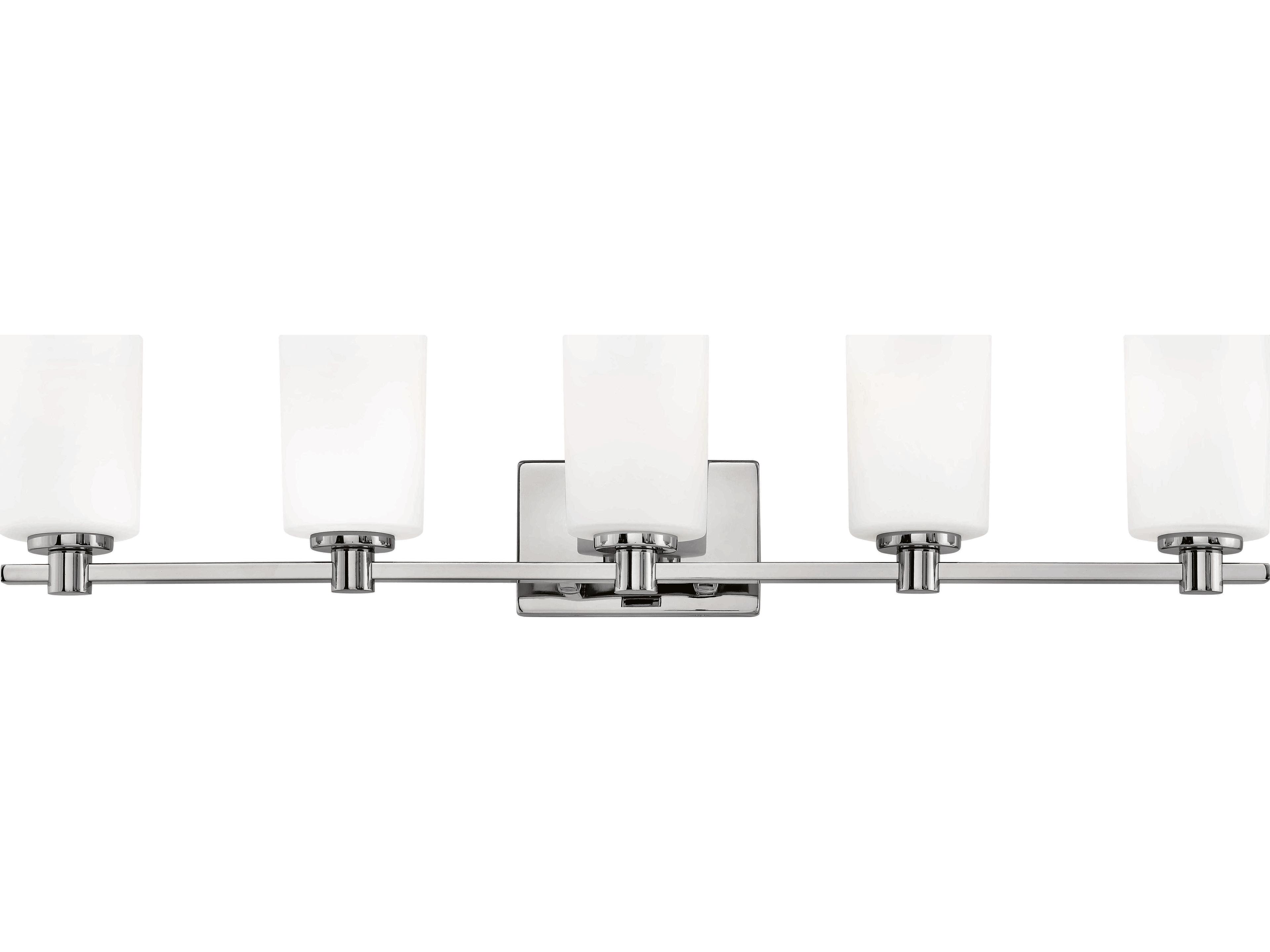 Karlie 5-Light Chrome Glass Vanity Light
