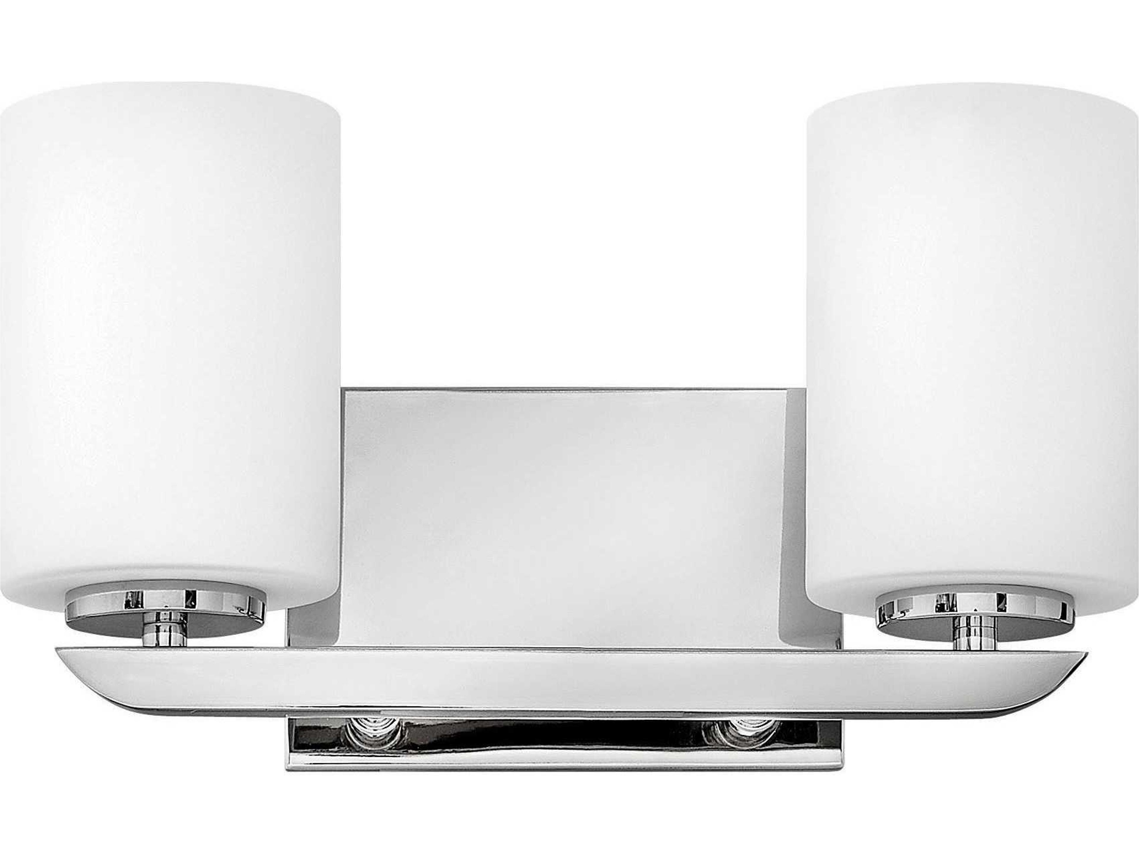Kyra Polished Nickel Glass Vanity Light