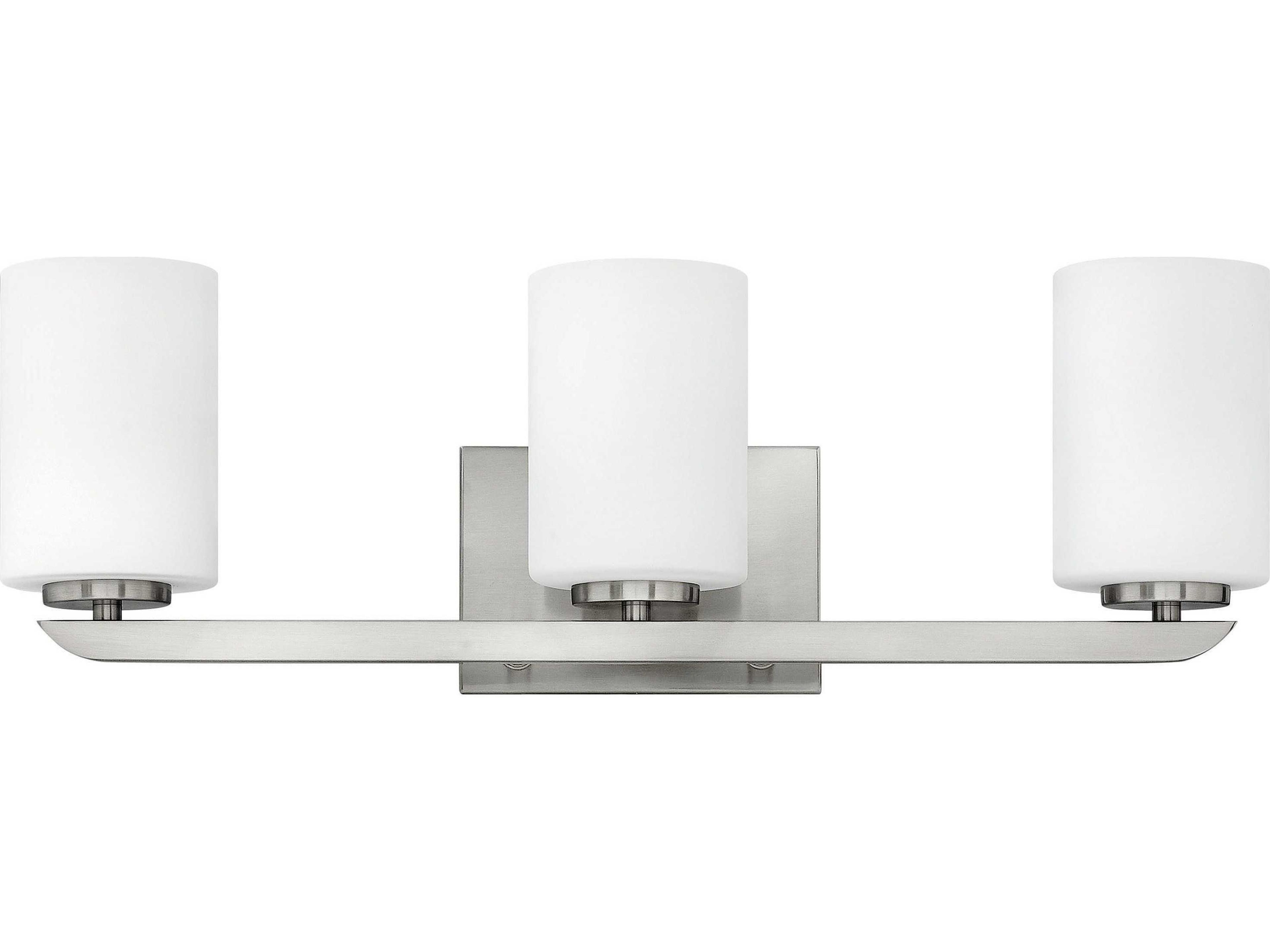 Kyra Brushed Nickel Glass Vanity Light