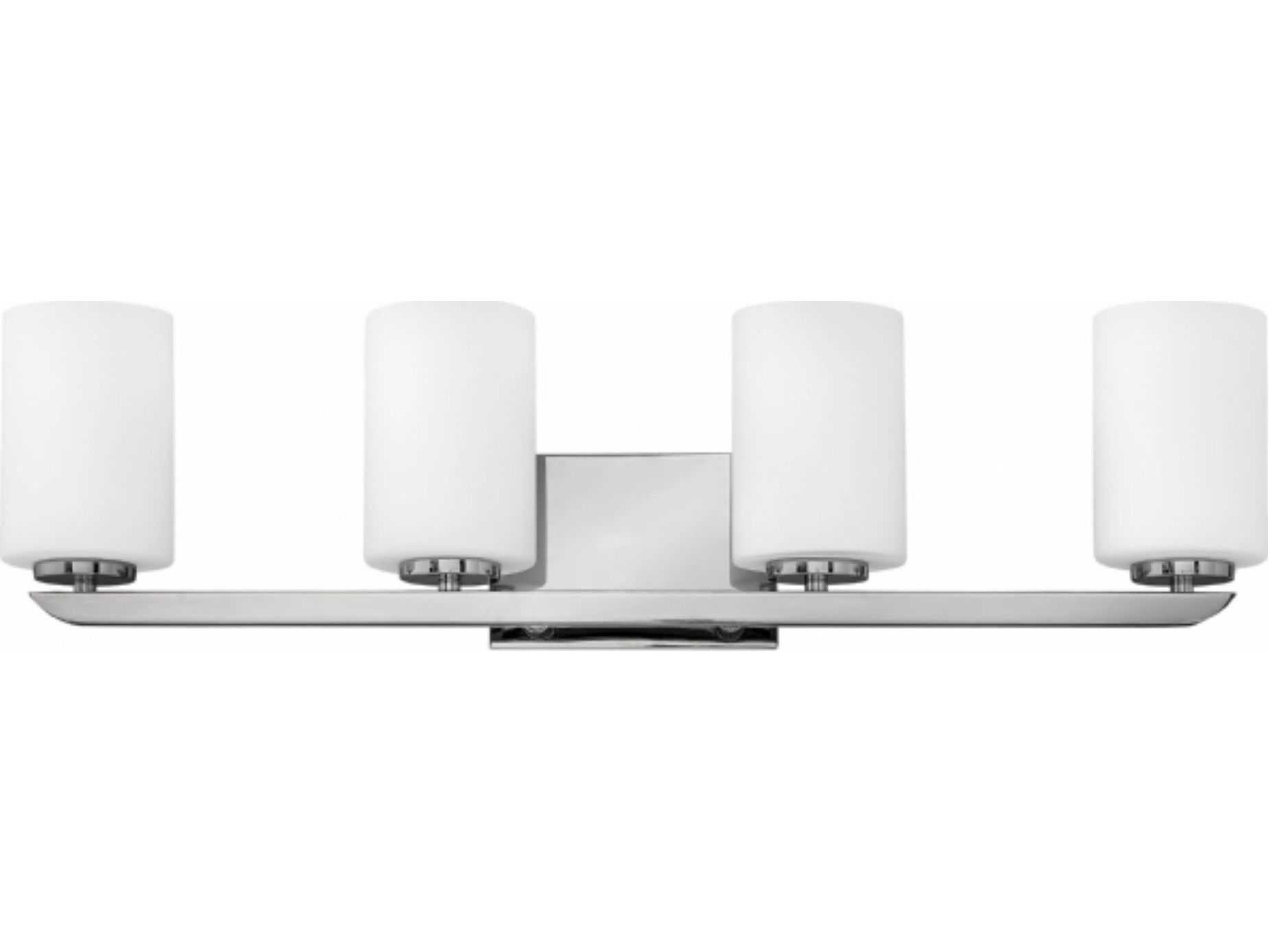 Kyra Polished Nickel Glass Vanity Light