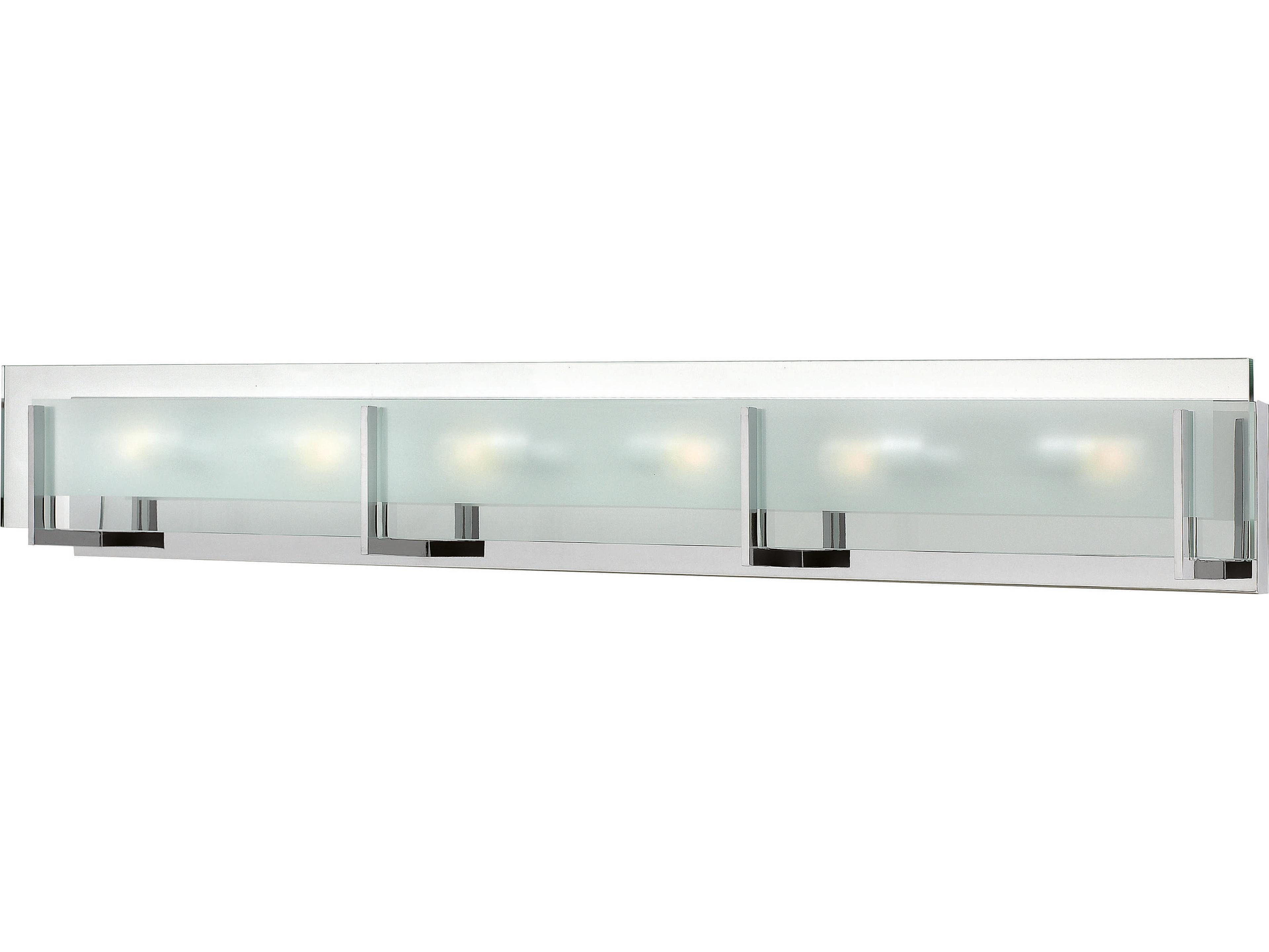 Latitude 6-Light Chrome Glass Vanity Light