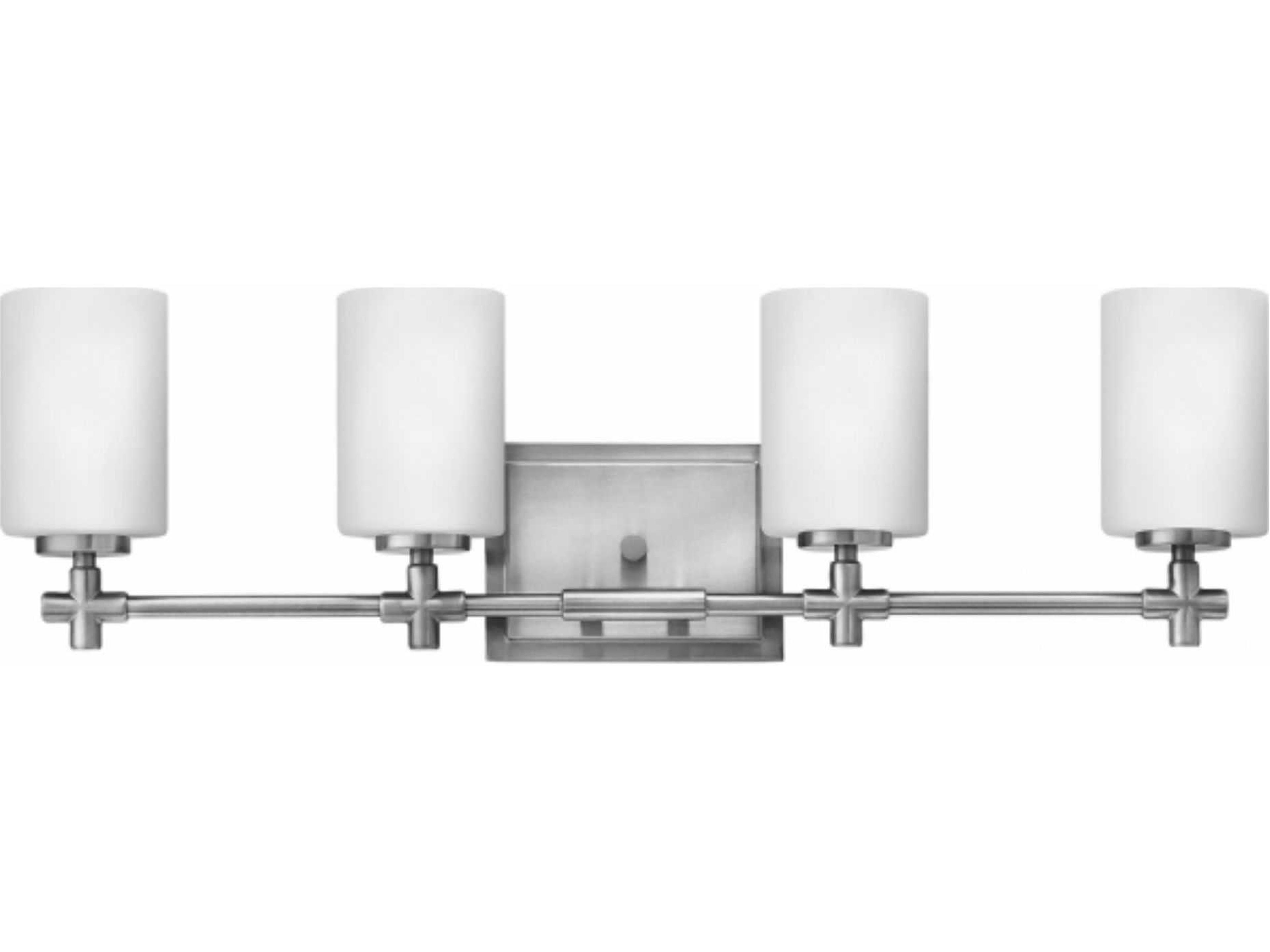 Laurel Brushed Nickel Glass Vanity Light