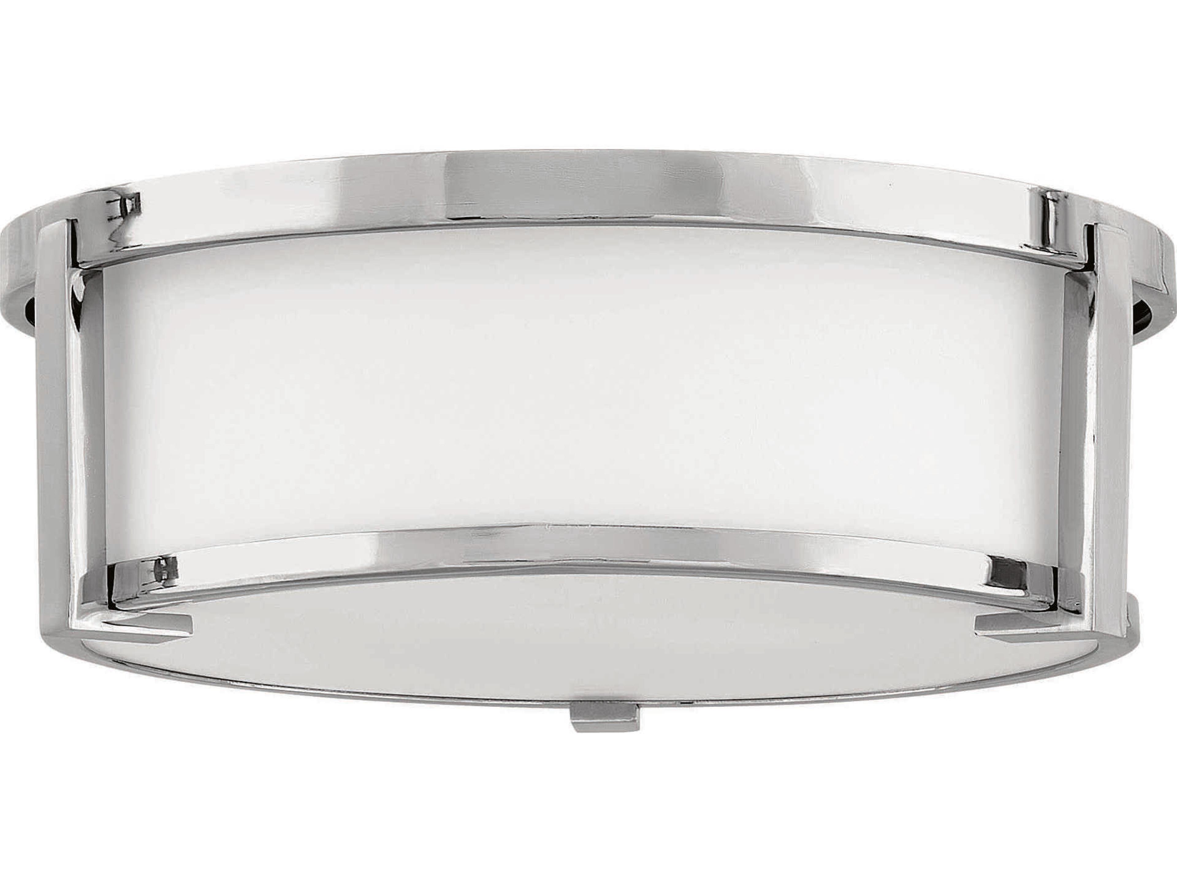 Lowell 2-Light Chrome Glass Drum Flush Mount